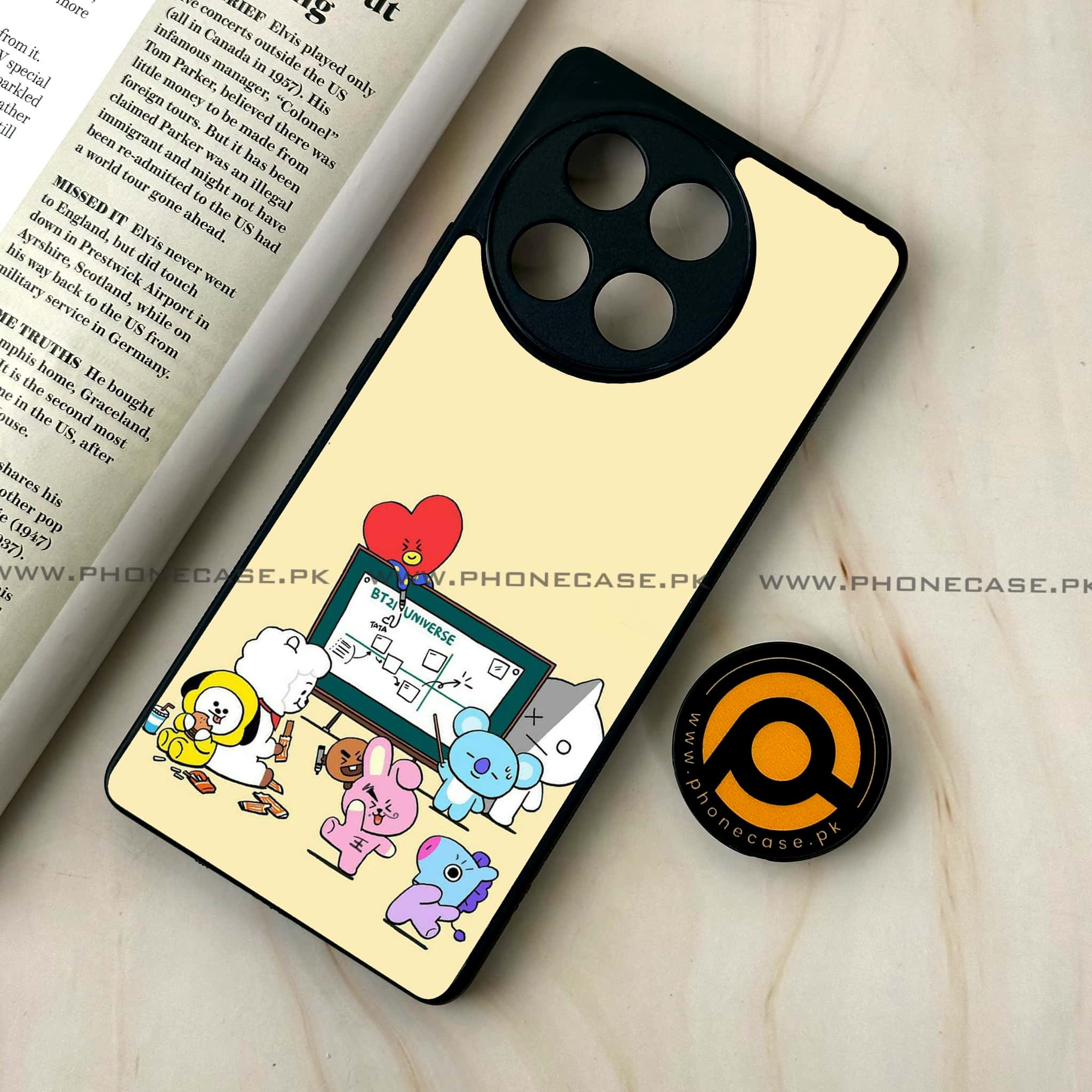 Tecno Camon 30s - K-POP ARMY CASE - Premium Metal Printed soft Bumper shock Proof Case