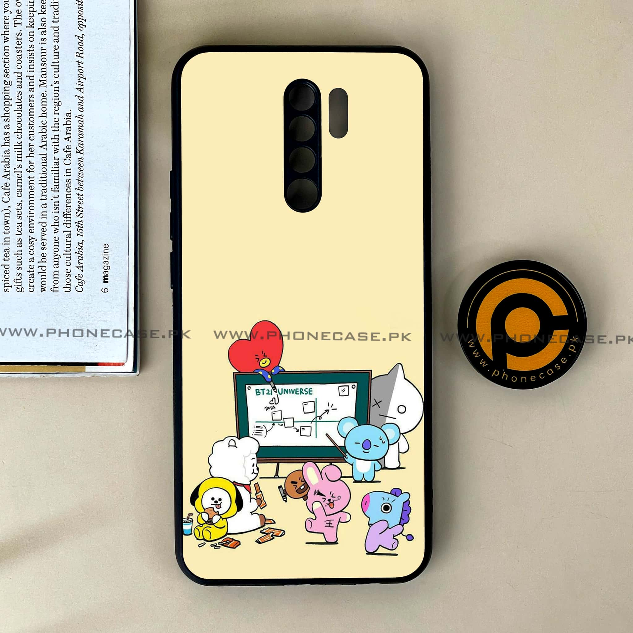 Xiaomi Redmi 9 - K-POP Army Case Series - Premium Printed Glass soft Bumper shock Proof Case