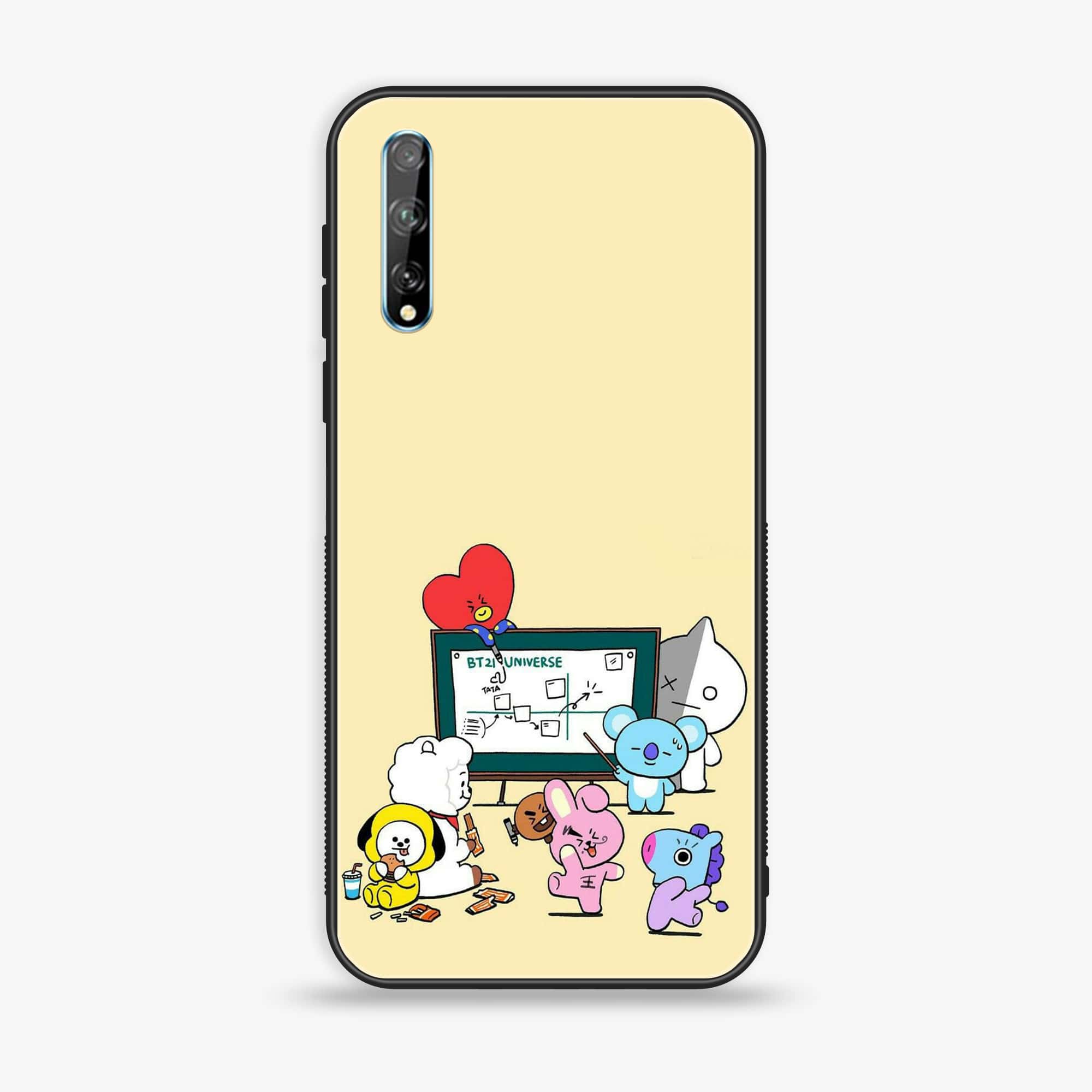 Huawei Y8p - K-POP Army Case Series - Premium Printed Glass soft Bumper shock Proof Case