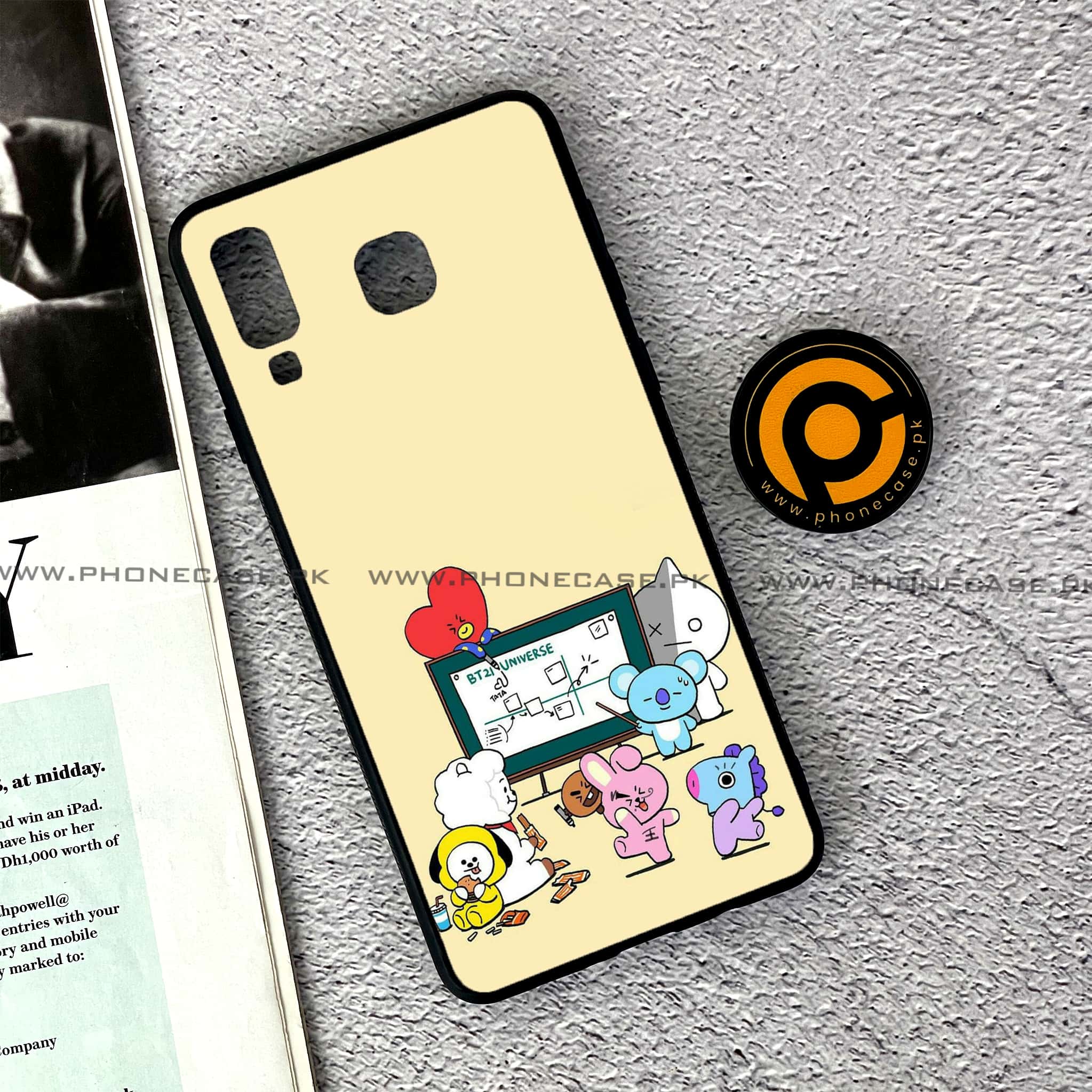 Samsung Galaxy A8 Star(A9 Star) - K-POP Army Case Series - Premium Printed Glass soft Bumper shock Proof Case