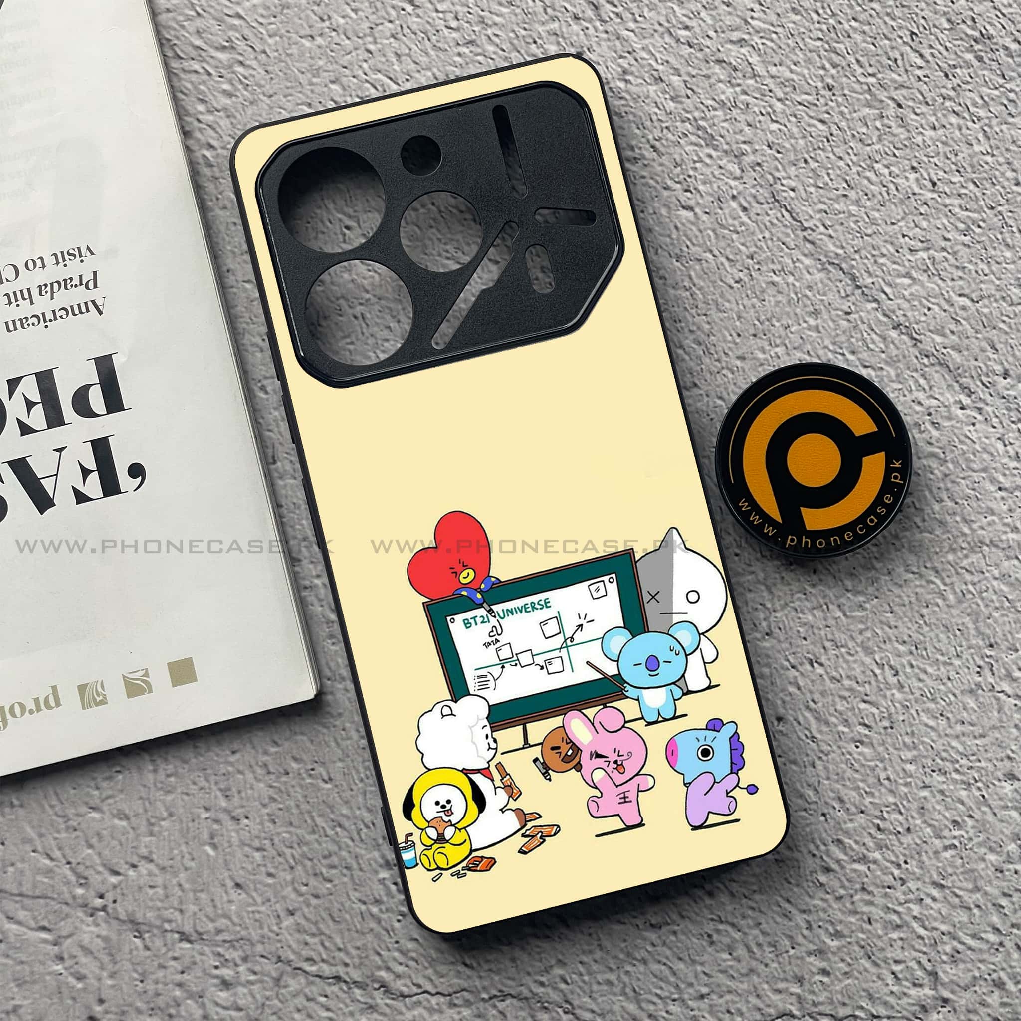 Tecno Pova 6 Pro - K-POP Army Case Series - Premium Printed Glass soft Bumper shock Proof Case