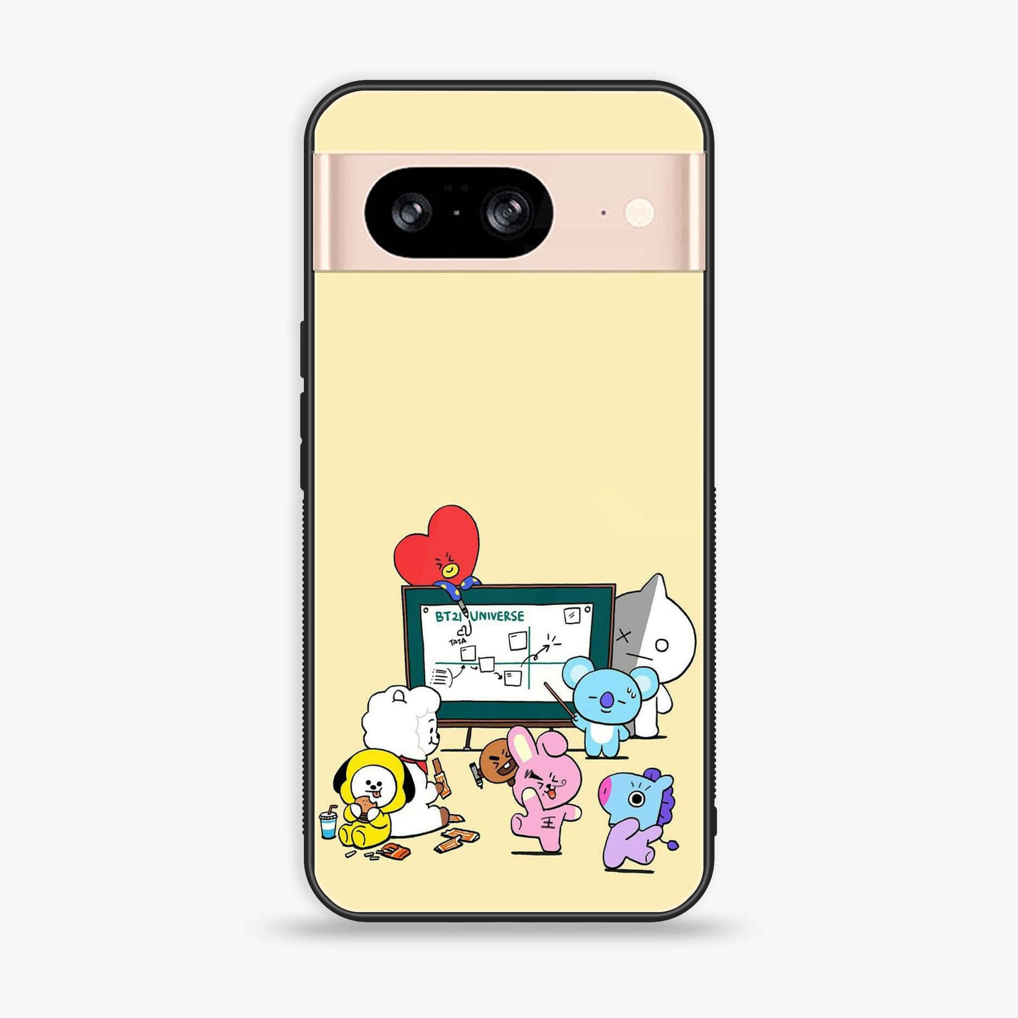 Google Pixel 8 - K-POP Army Case Serise - Premium Metal Printed soft Bumper Shock Proof Case