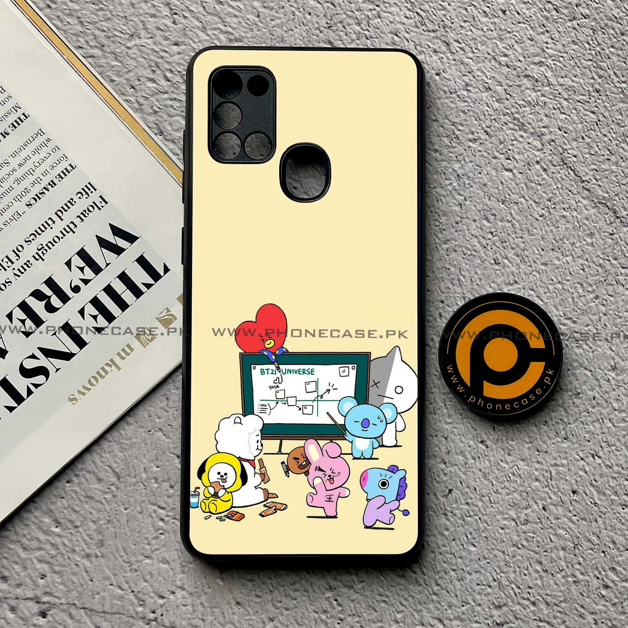 Samsung Galaxy A21s - K-POP Army Case Series - Premium Printed Glass soft Bumper shock Proof Case