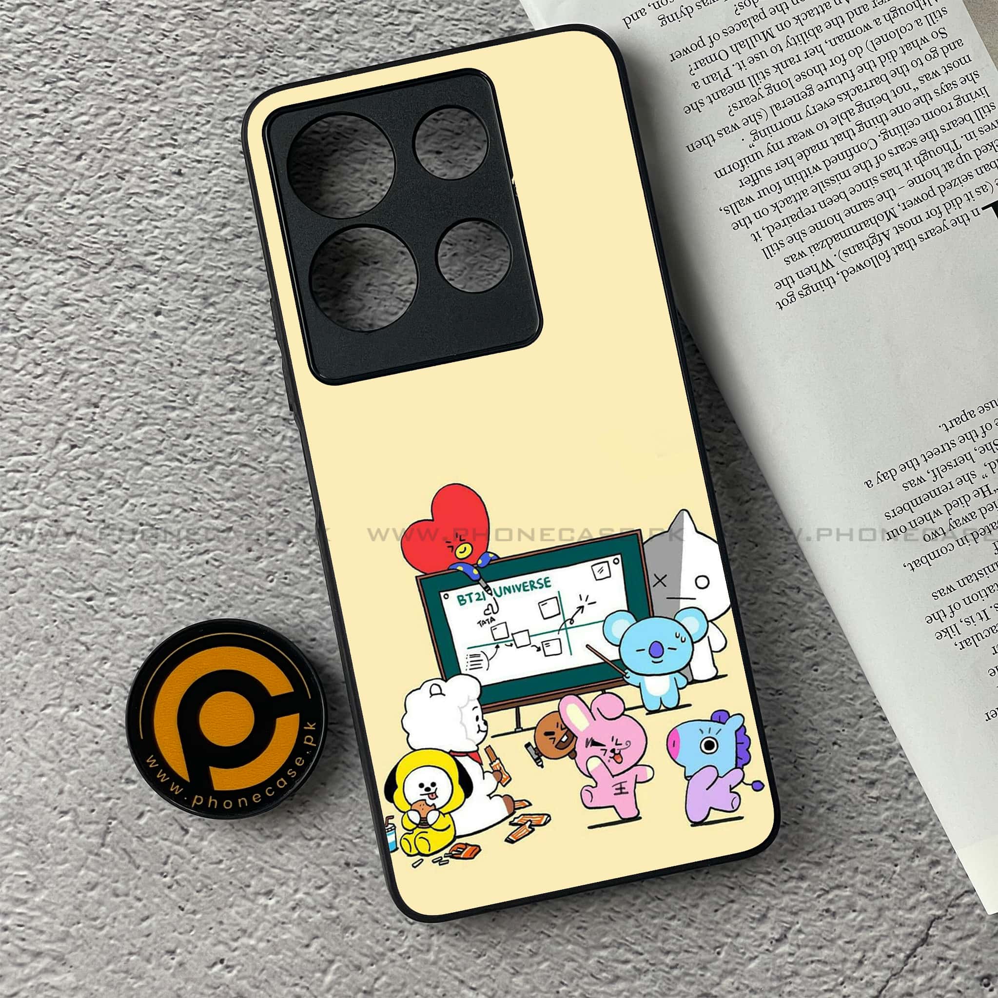 Infinix Note 30 - K-POP Army Case Series - Premium Printed Glass soft Bumper shock Proof Case