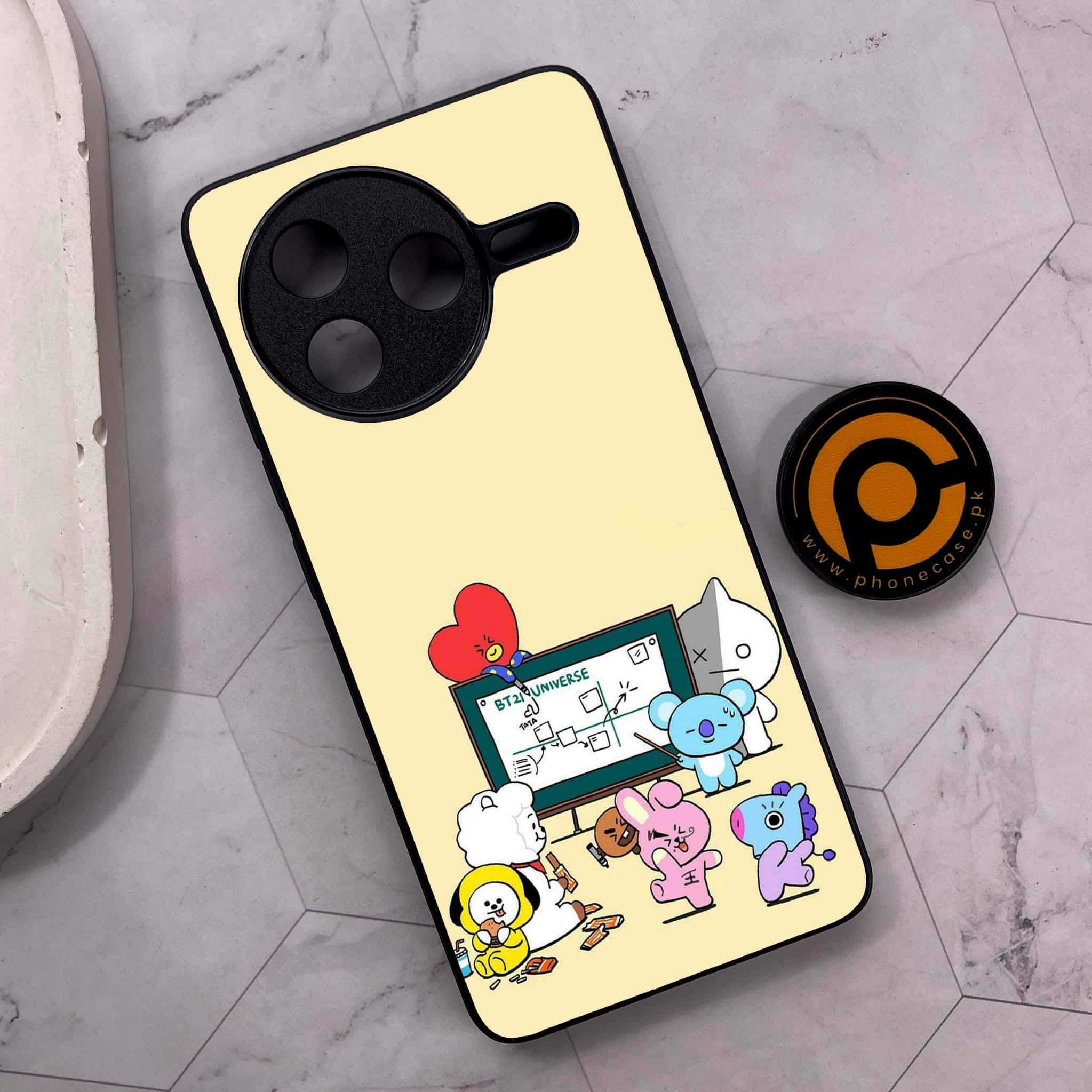 Xiaomi Poco F7 Pro 5G - K-POP Army Case Series - Premium Metal Printed soft Bumper shock Proof Case