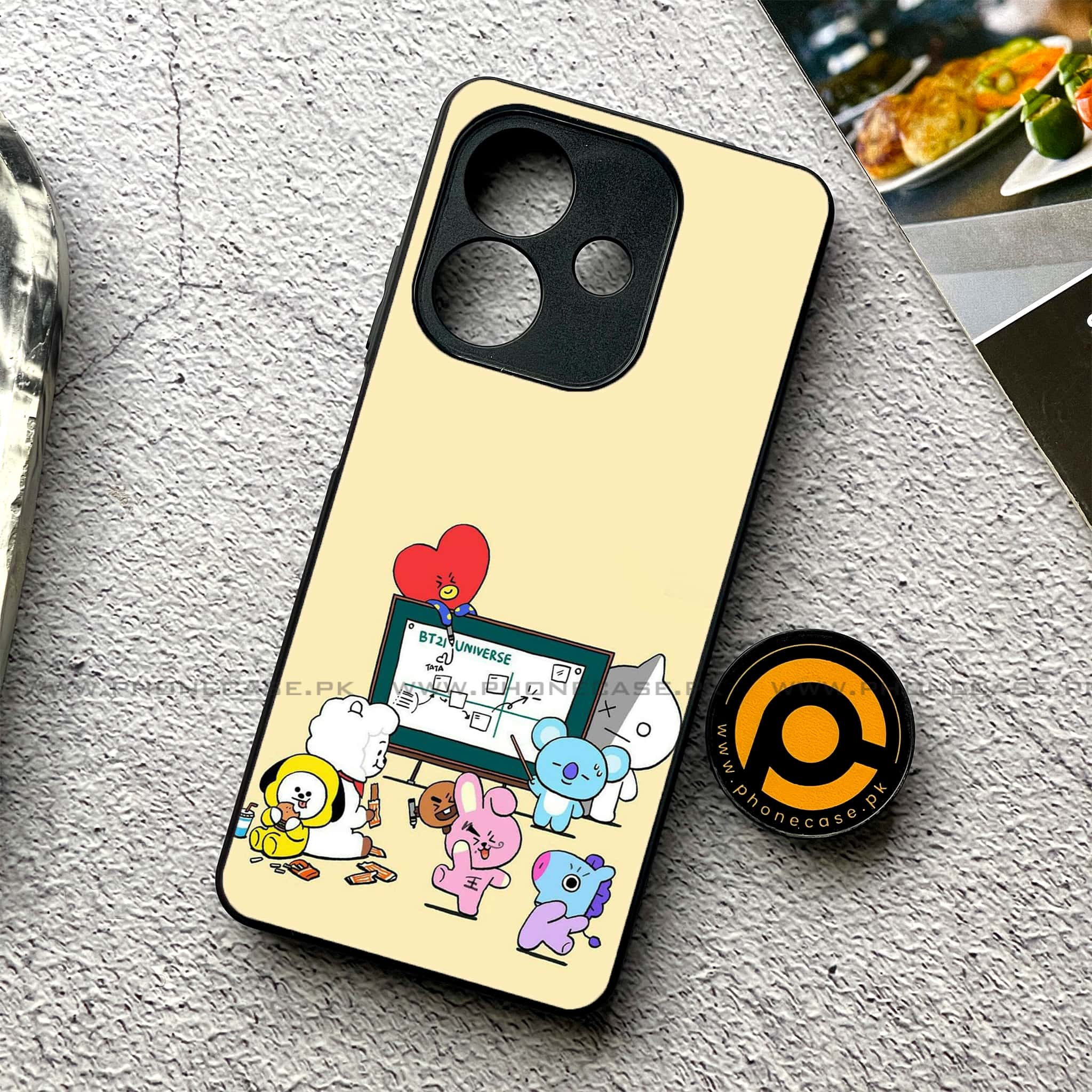 Oppo A3x -  K-POP ARMY CASE  - Premium Printed Metal soft Bumper shock Proof Case