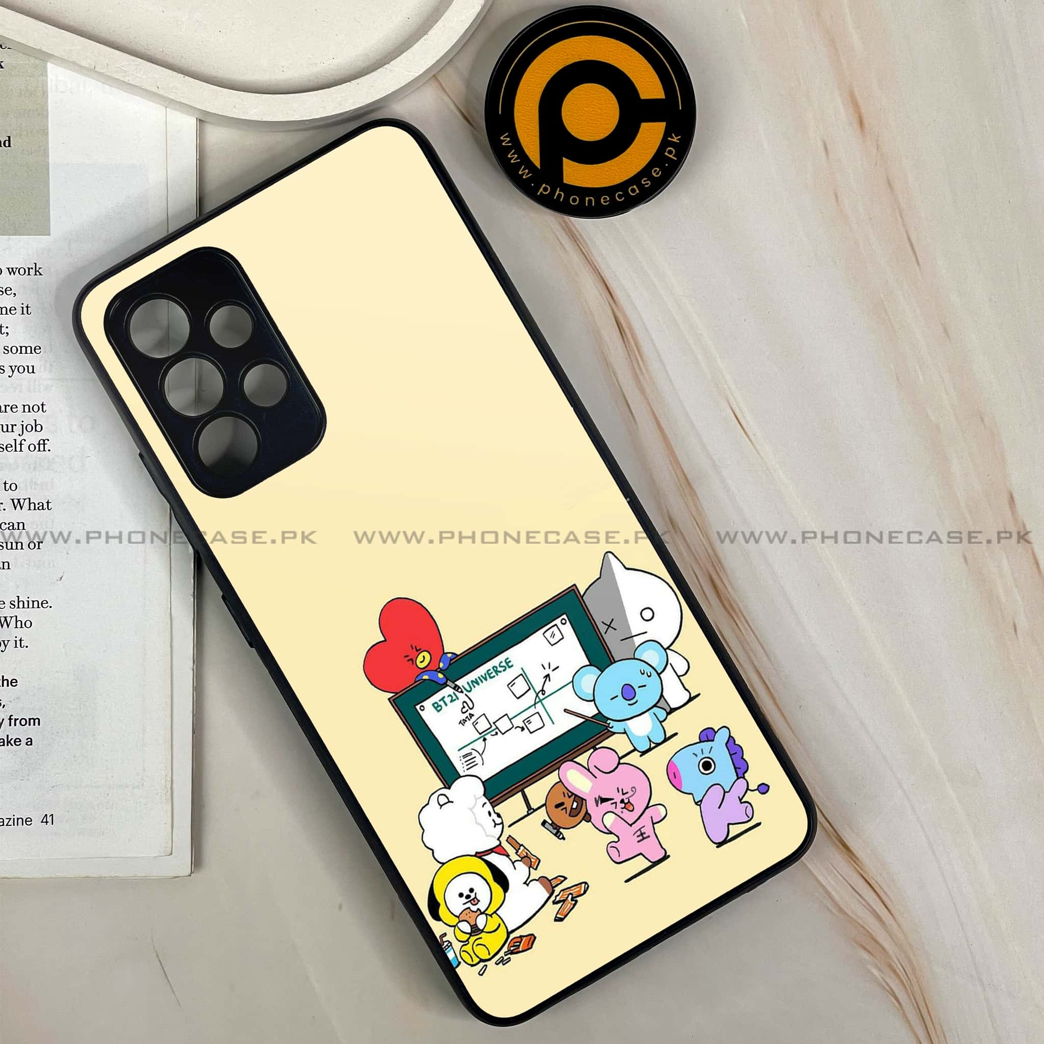 Galaxy A32 - K-POP Army Case Series - Premium Printed Glass soft Bumper shock Proof Case
