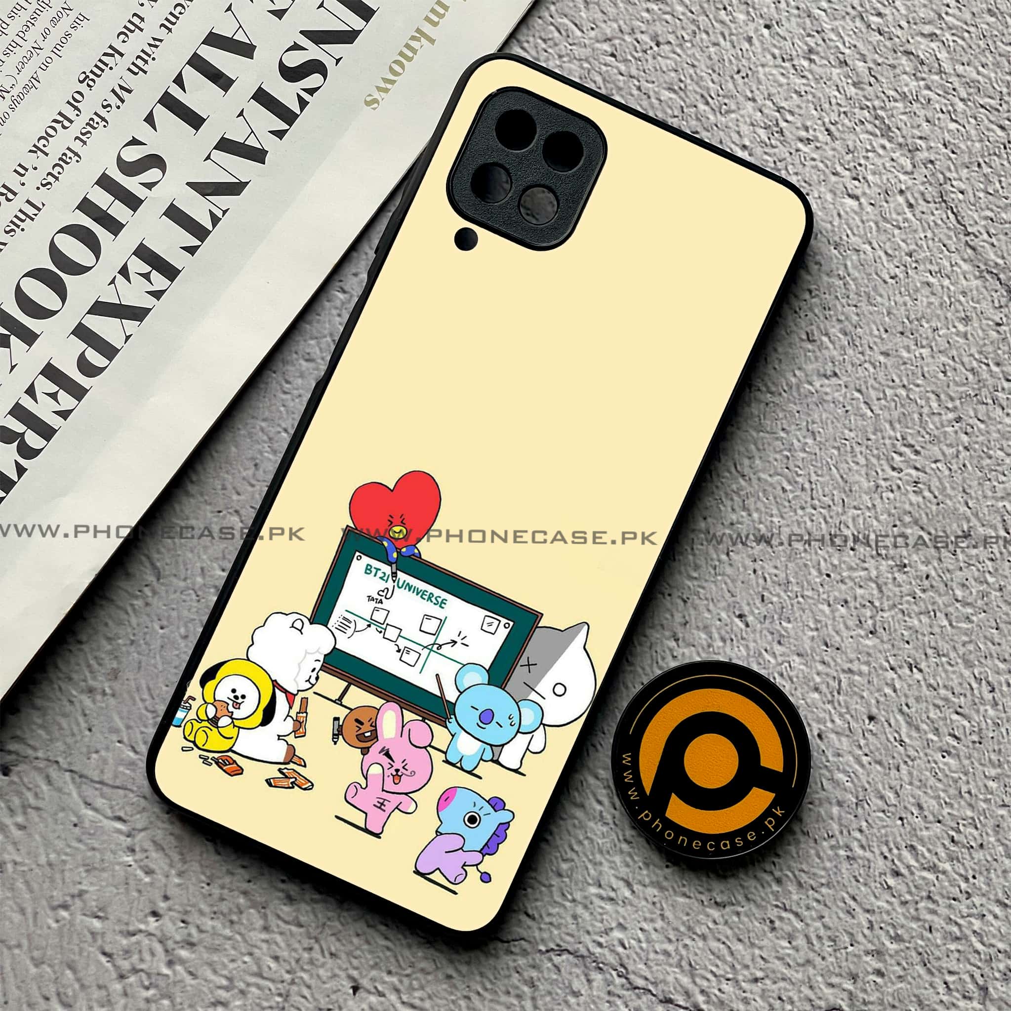 Samsung Galaxy A12 / A12 Nacho - K-POP Army Case Series - Premium Printed Glass soft Bumper shock Proof Case