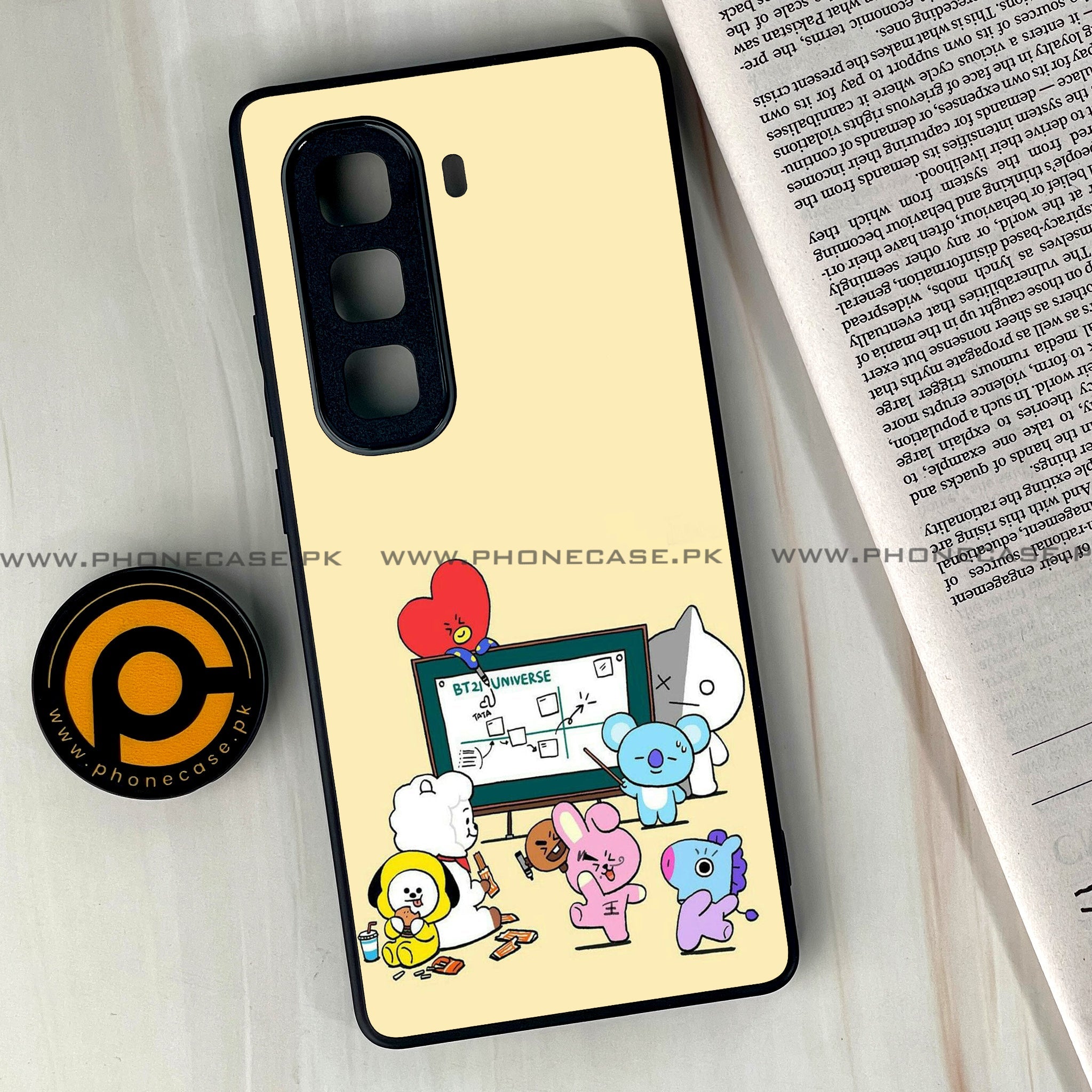Infinix Hot 60 Pro Plus - K-POP Army Case Series - Premium Metal Printed soft Bumper shock Proof Case
