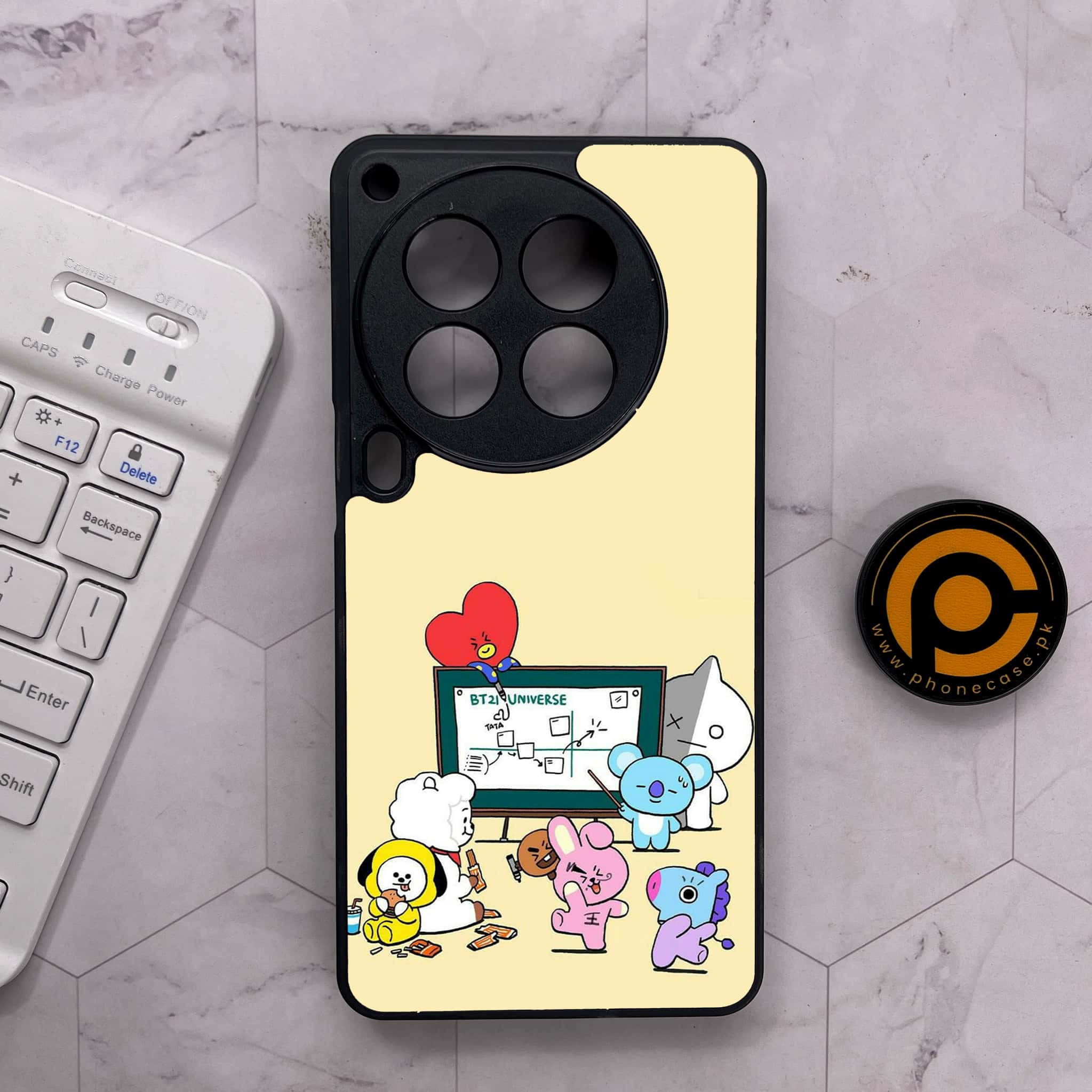 Tecno Camon 30 Premier - K-POP Army Case Series - Premium Metal Printed soft Bumper shock Proof Case