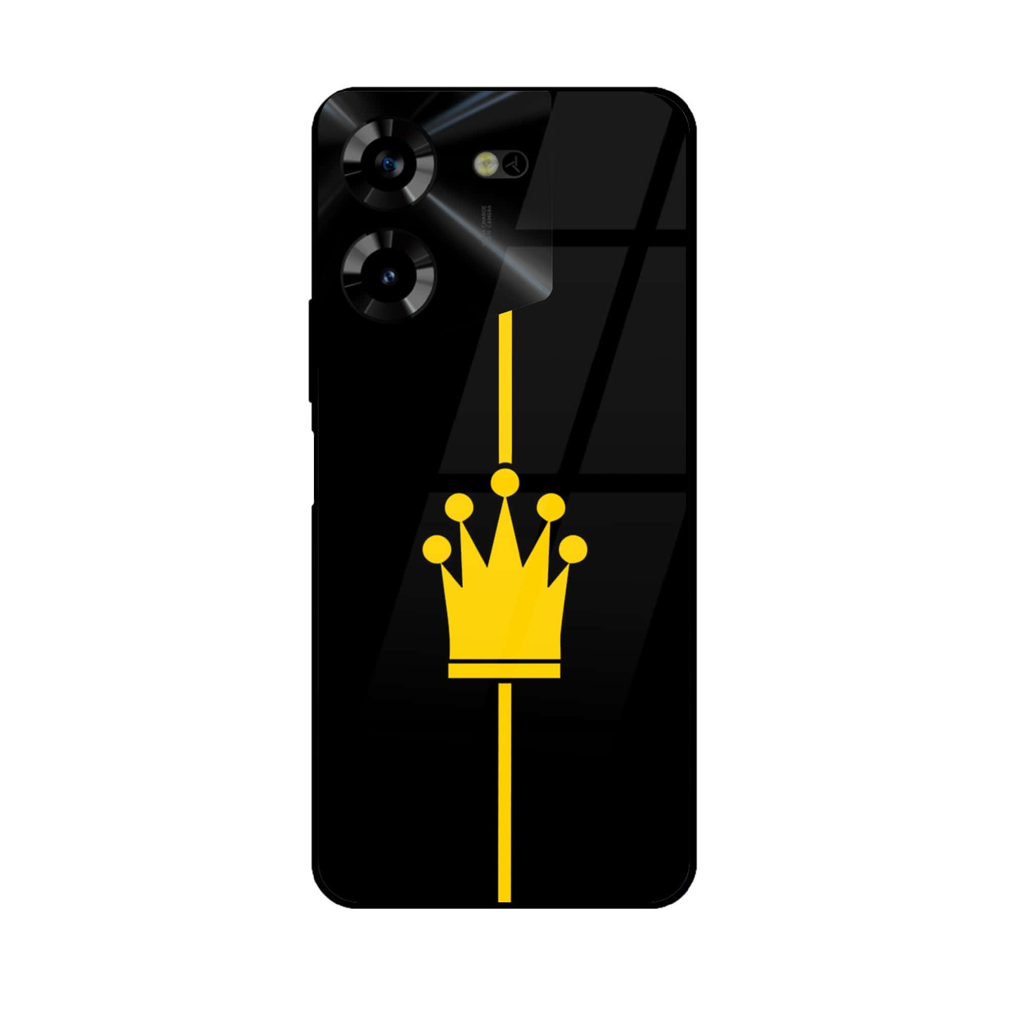 Tecno Pova 5 Pro - king 2.0 Series - Premium Printed Glass soft Bumper shock Proof Case