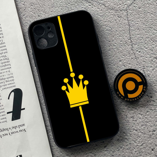 iPhone 11 - King Design 1 - Premium Printed Glass soft Bumper shock Proof Case CS-31974