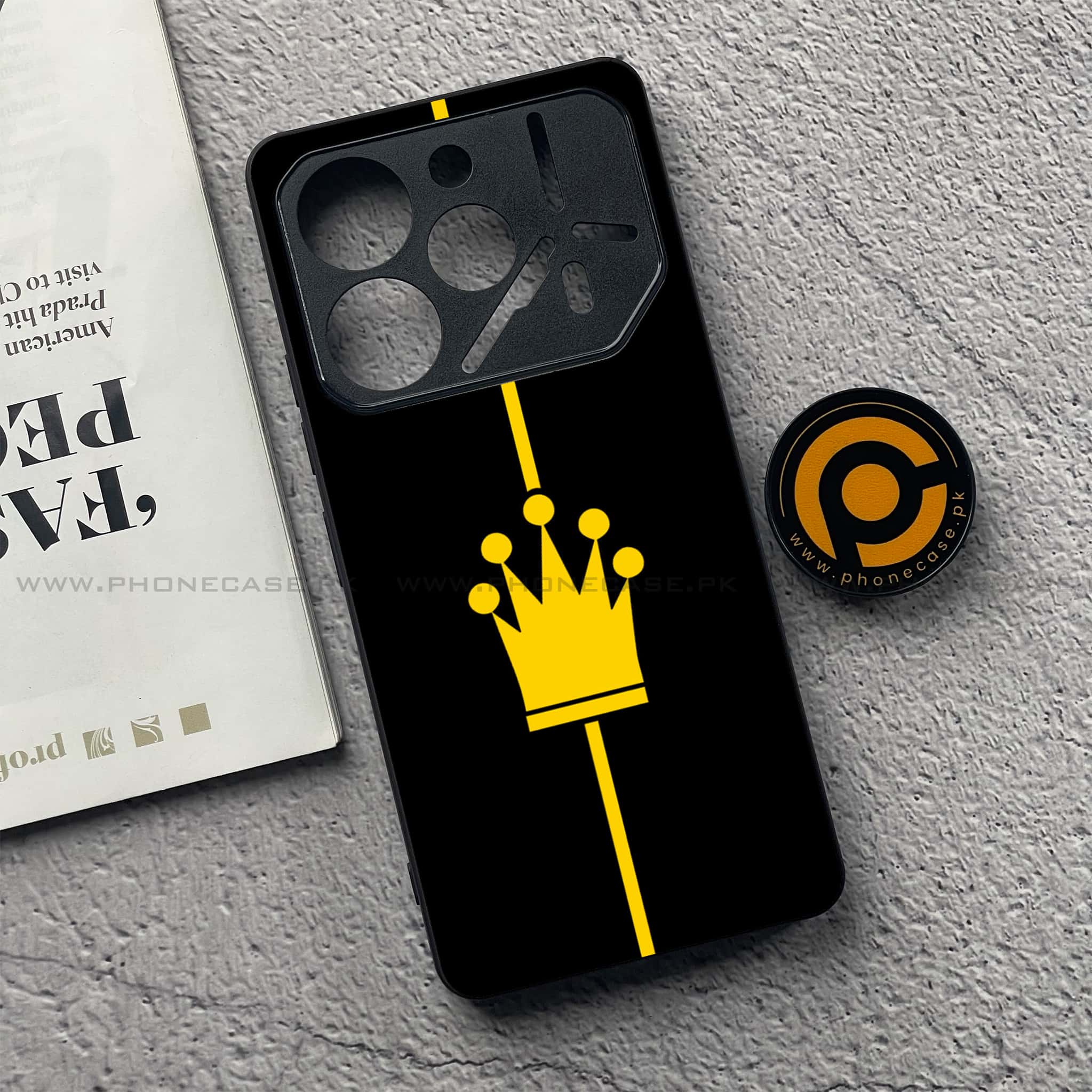 Tecno Pova 6 - King 2.0 Series - Premium Printed Glass soft Bumper shock Proof Case