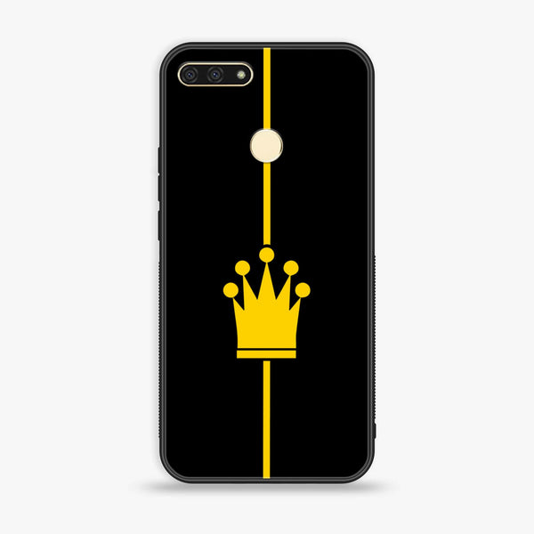 Honor 7A - King 2.0  Series - Premium Printed Glass soft Bumper shock Proof Case