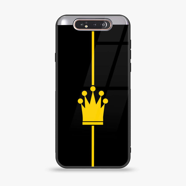 Samsung Galaxy A80 - King 2.0 Series - Premium Printed Glass soft Bumper shock Proof Case