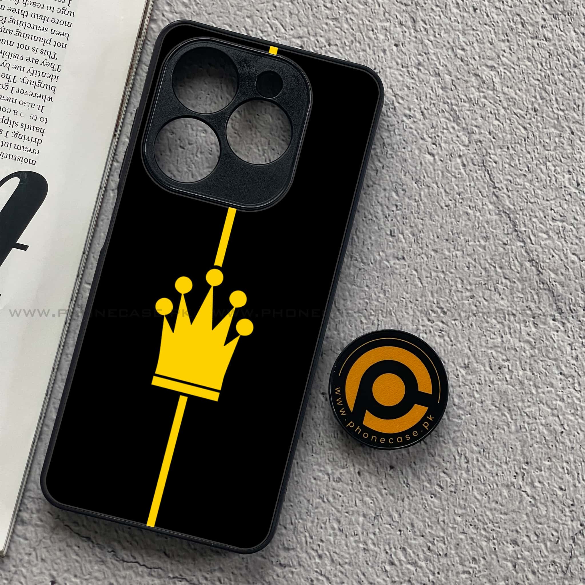 Infinix Smart 8 Pro - King Series V 2.0 - Premium Metal Printed soft Bumper shock Proof Case