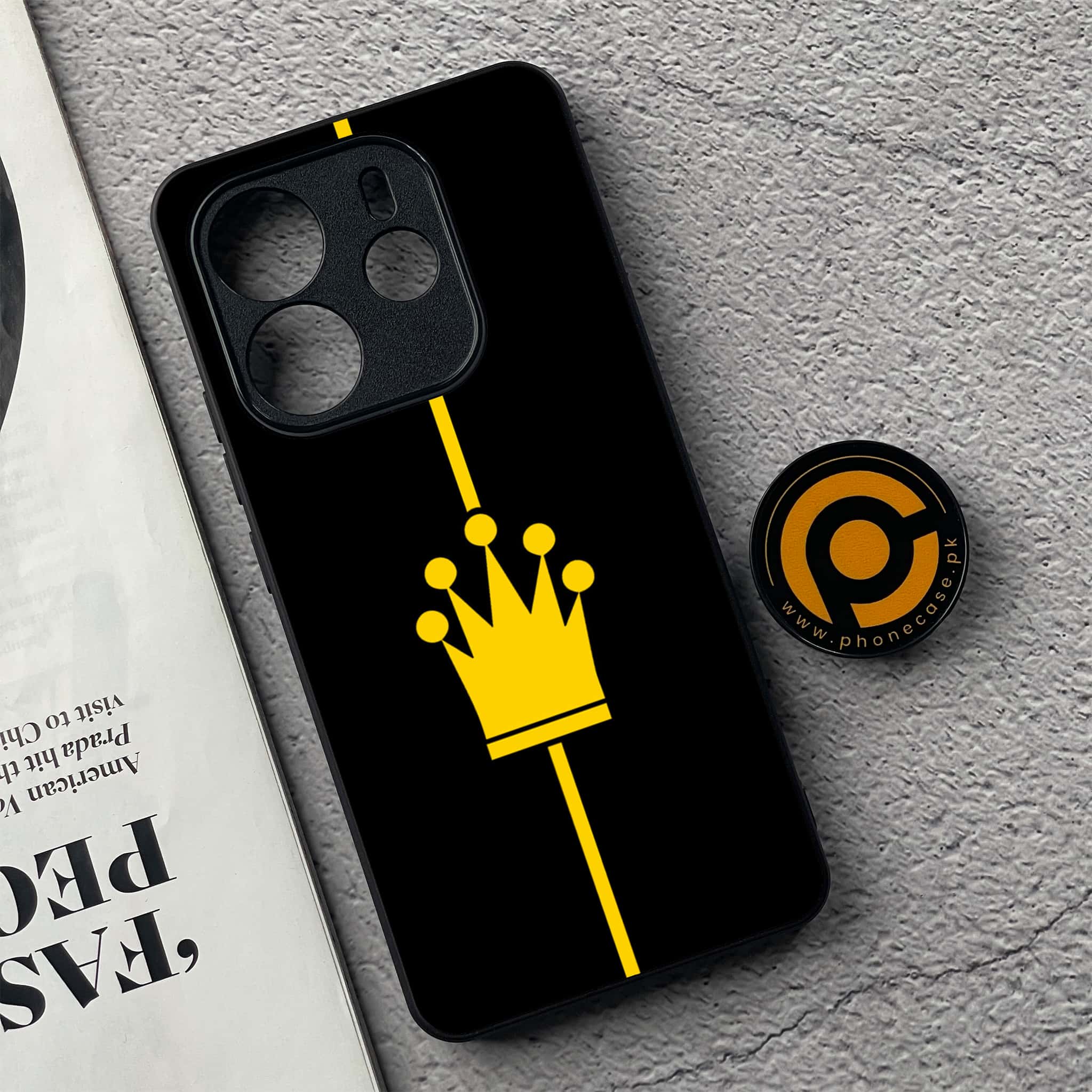 Xiaomi Redmi Note 14 - King 2.0 Series - Premium Printed Glass soft Bumper shock Proof Case