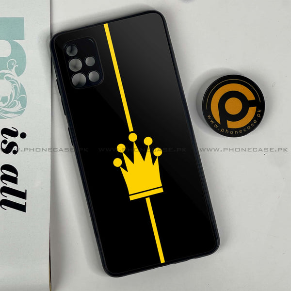Samsung Galaxy A51 - King Series V 2.0  Series - Premium Printed Glass soft Bumper shock Proof Case