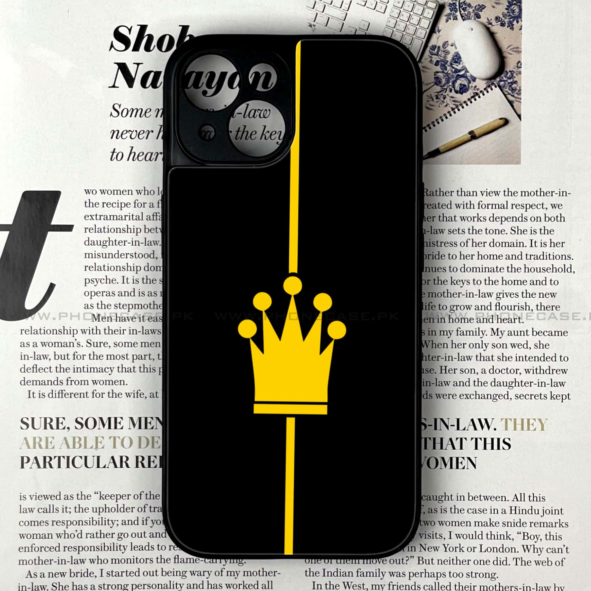 iPhone 13 - King series V2.0 - Premium Printed Glass soft Bumper shock Proof Case