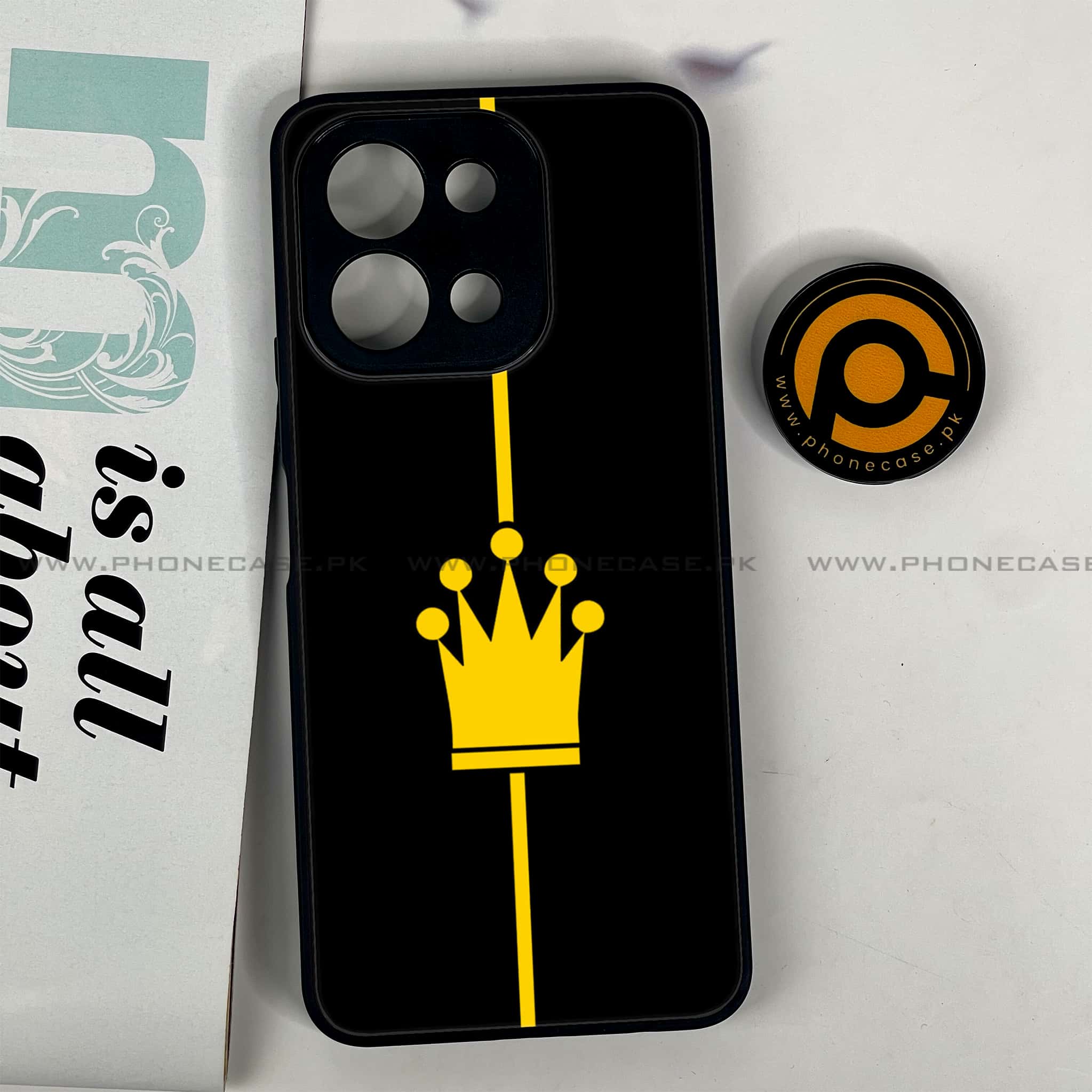 Vivo Y28 King Series Premium Printed Glass soft Bumper