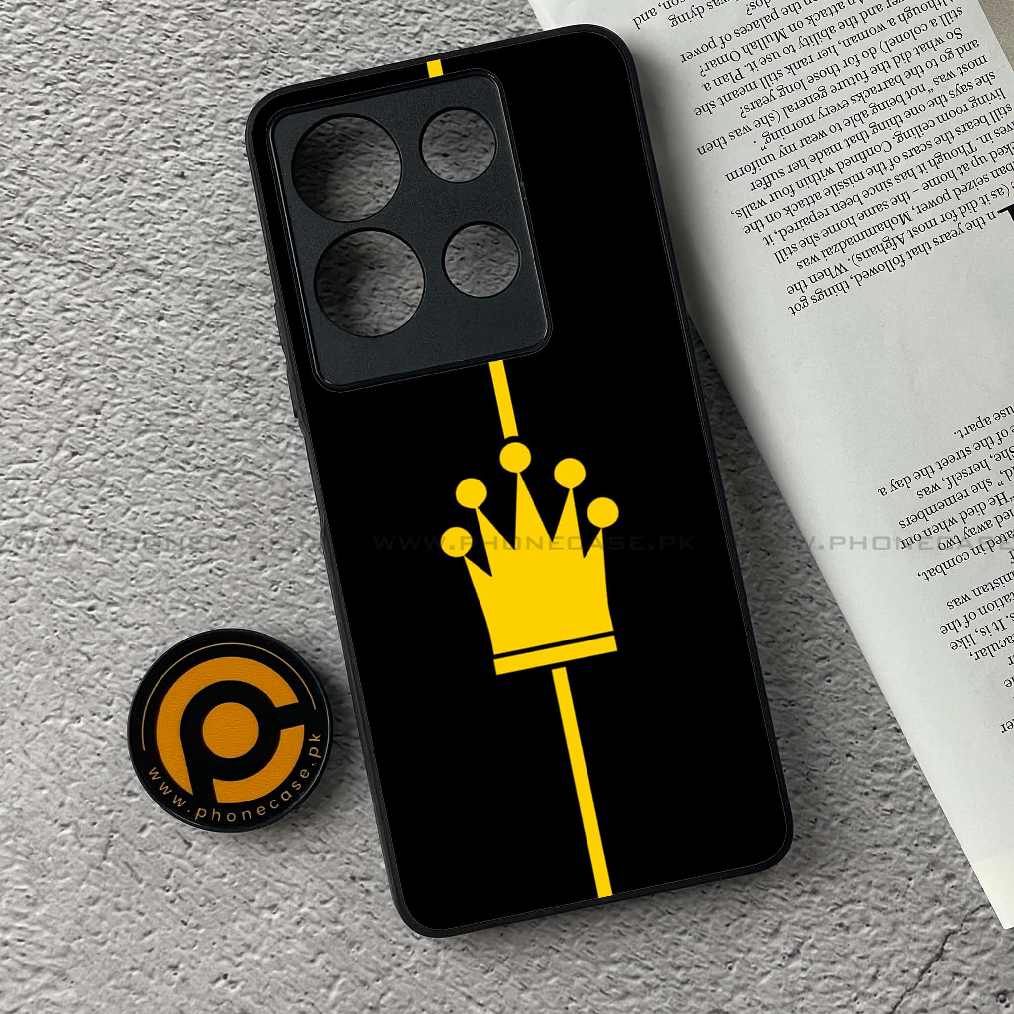 Infinix Note 30 - King Series V 2.0 Series - Premium Printed Glass soft Bumper shock Proof Case