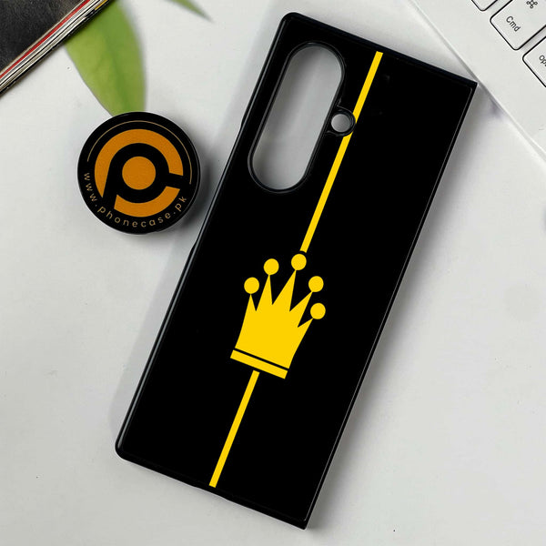 Samsung Galaxy Z Fold 7 - King 2.0 Series - Premium Metal Printed soft Bumper shock Proof Case