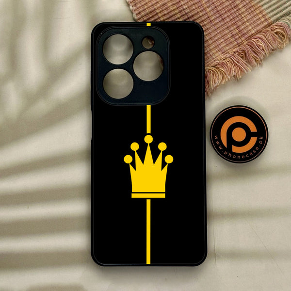 Tecno Spark GO 2024/ Smart 8/ Spark 20/ 20c/ Pop 8/ Hot 40i - King Design 1 V 2.0 - Premium Metal Printed soft Bumper Shock Proof Case CS-7416