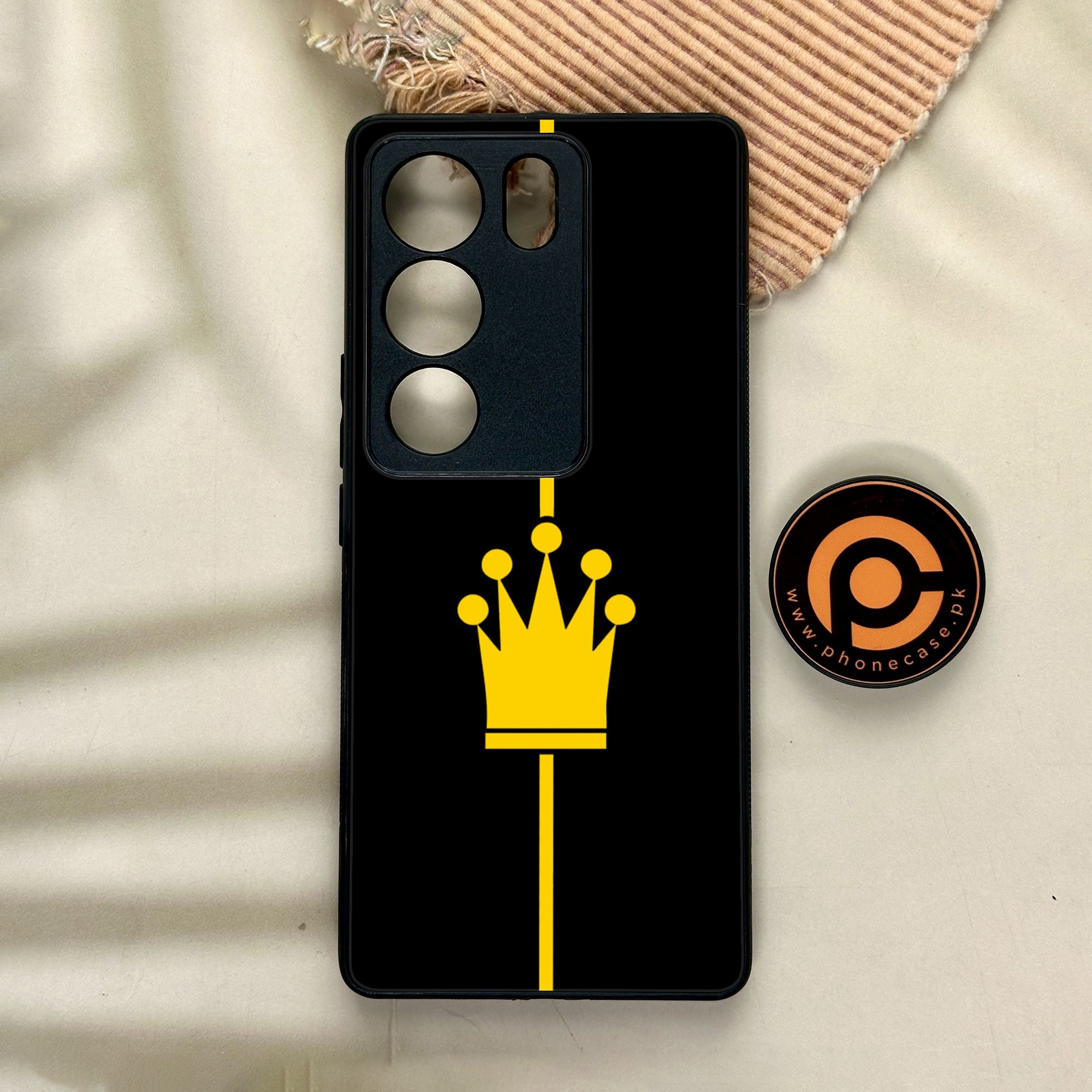 Vivo V29 - King Series V 2.0 - Premium Printed Glass soft Bumper shock Proof Case