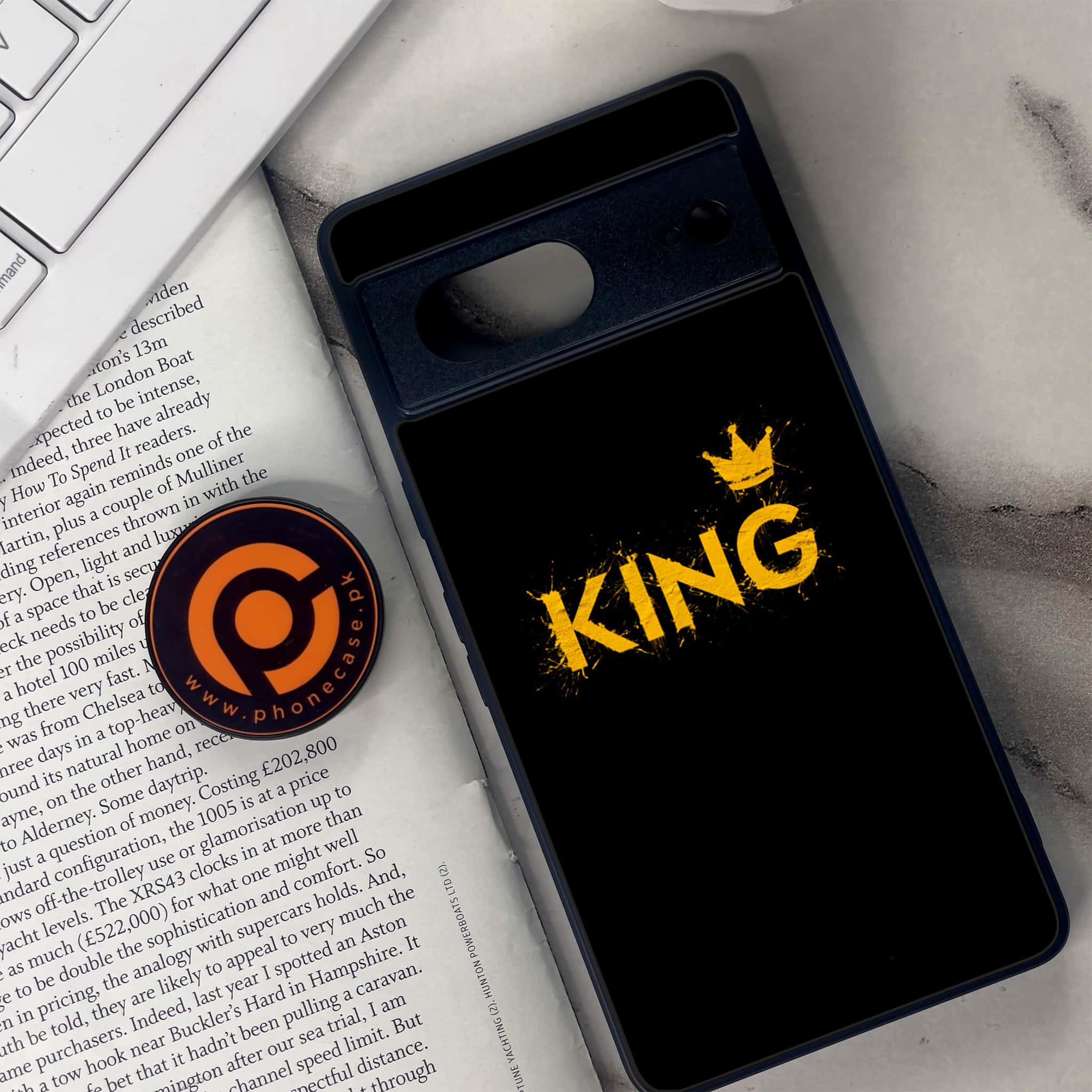 Google Pixel 7 - King Series V 2.0 - Premium Metal Printed soft Bumper Shock Proof Case