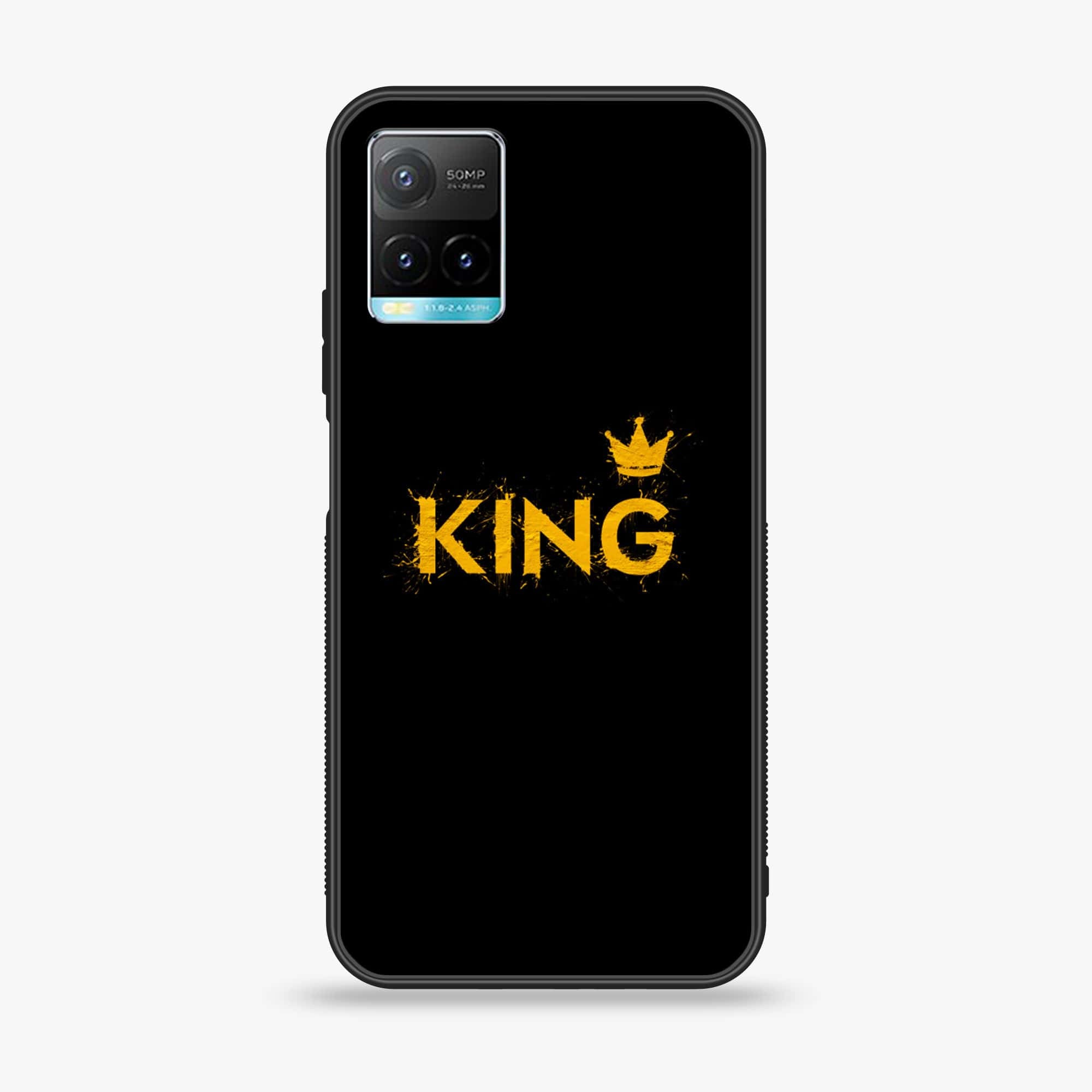 Vivo Y33T - King Series V 2.0 Series - Premium Printed Glass soft Bumper shock Proof Case