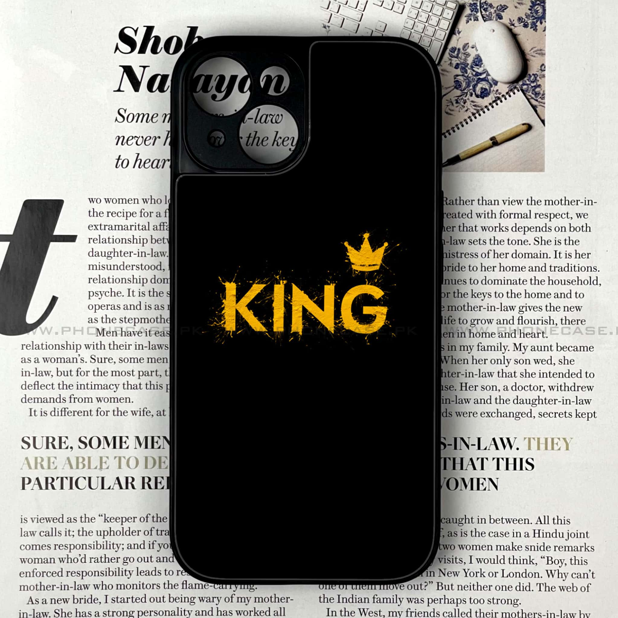 iPhone 15 Plus - King Series V 2.0 - Premium Printed Glass soft Bumper shock Proof Case