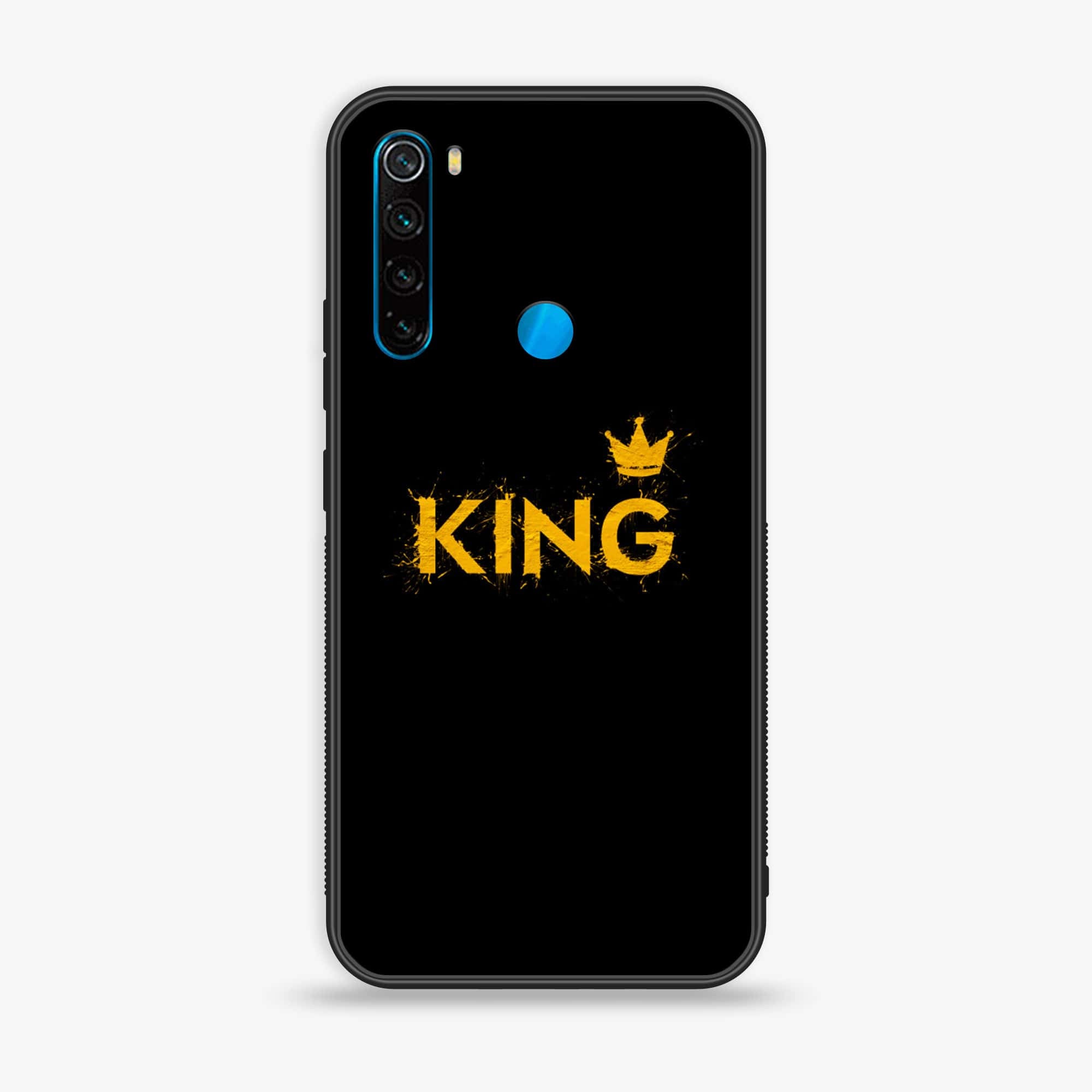 Redmi Note 8 - King Series V 2.0 - Premium Printed Glass soft Bumper shock Proof Case