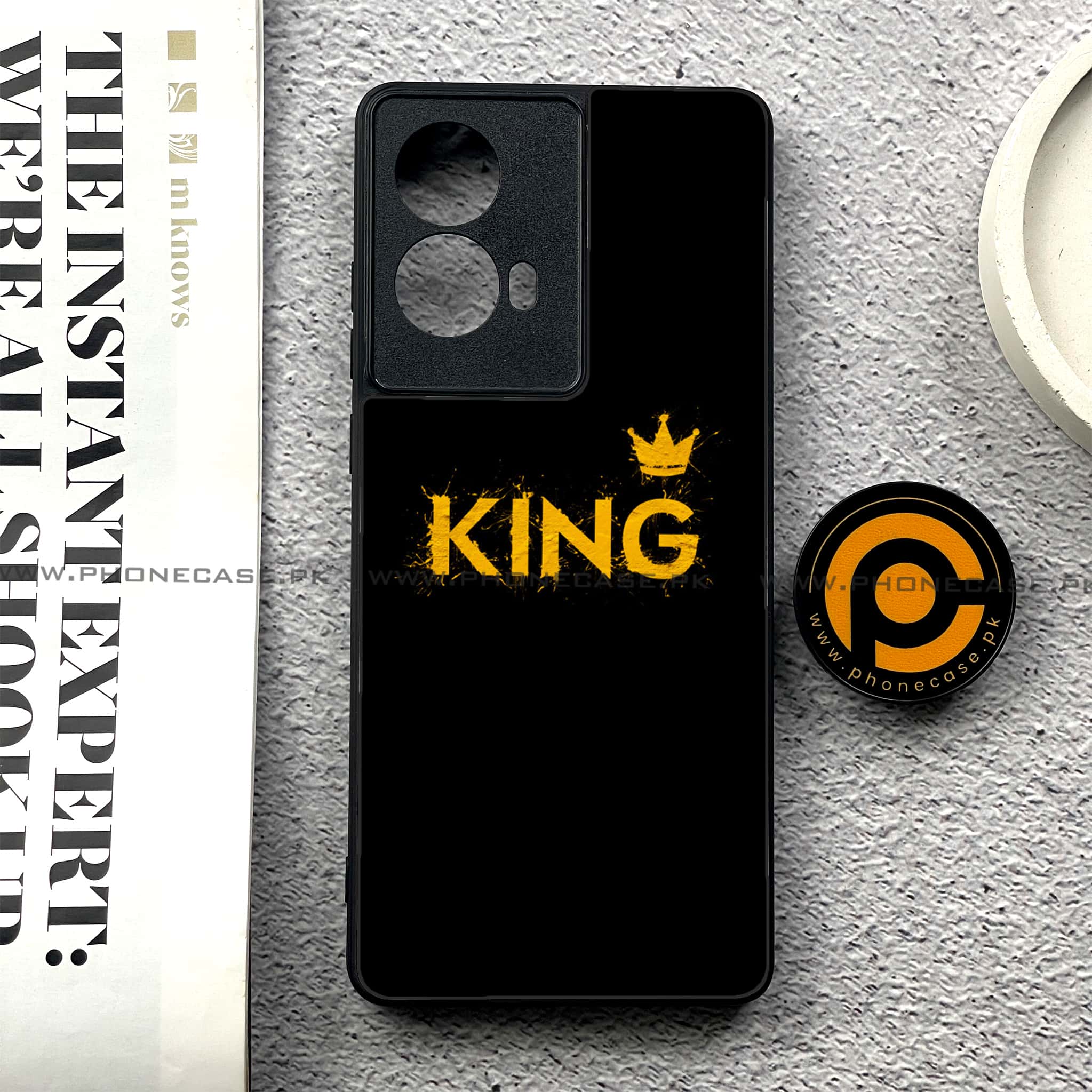 Moto G85 - King 2.0 Series - Premium Printed Glass soft Bumper shock Proof Case