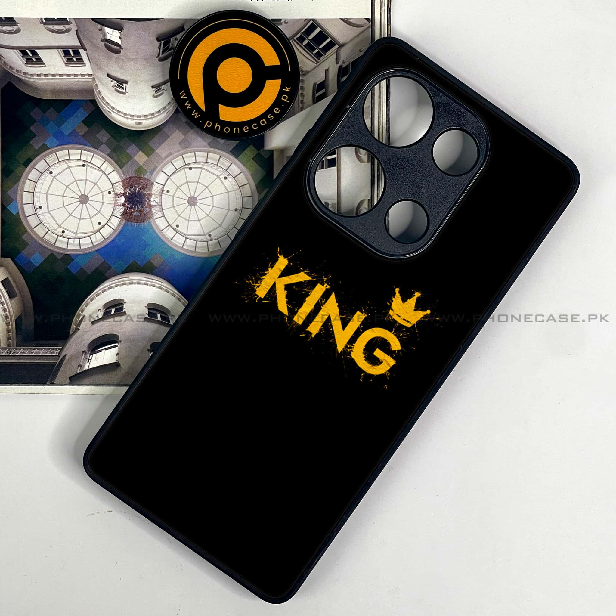 Redmi Note 13 Pro 4G - King Series V 2.0 - Premium Metal Printed soft Bumper shock Proof Case