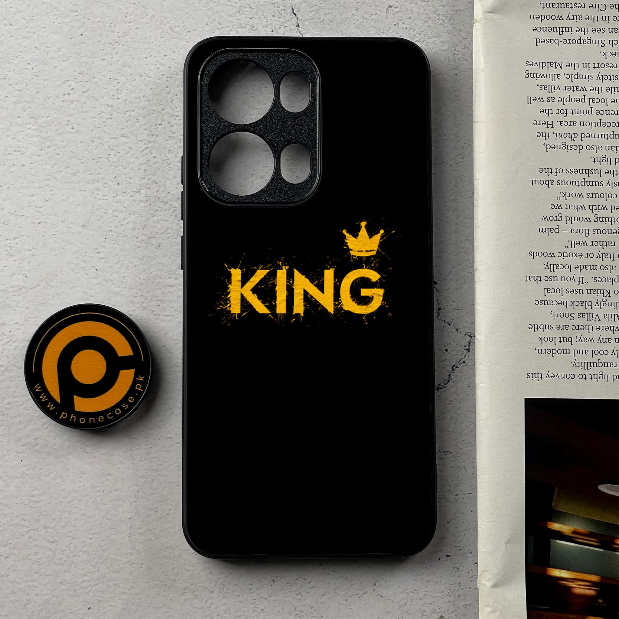 Oppo Reno 13 Pro - King 2.0 Series - Premium Metal Printed Soft Bumper Shockproof Case