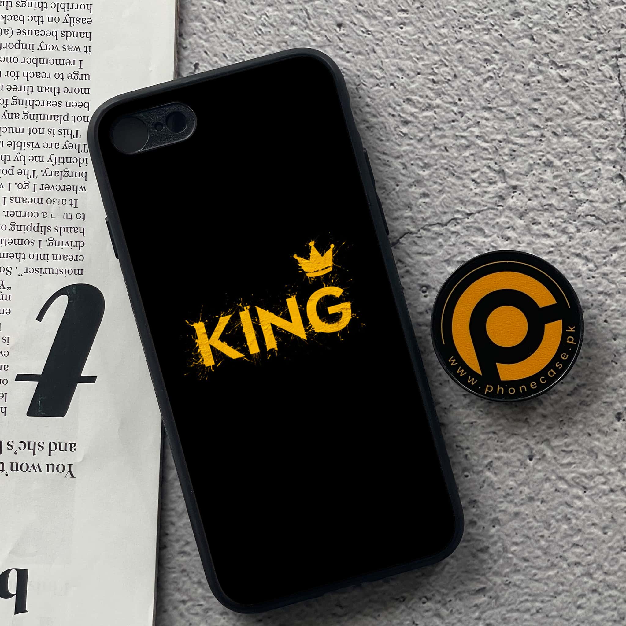 iPhone 7 / 8 - King Series V 2.0 - Premium Printed Glass soft Bumper shock Proof Case
