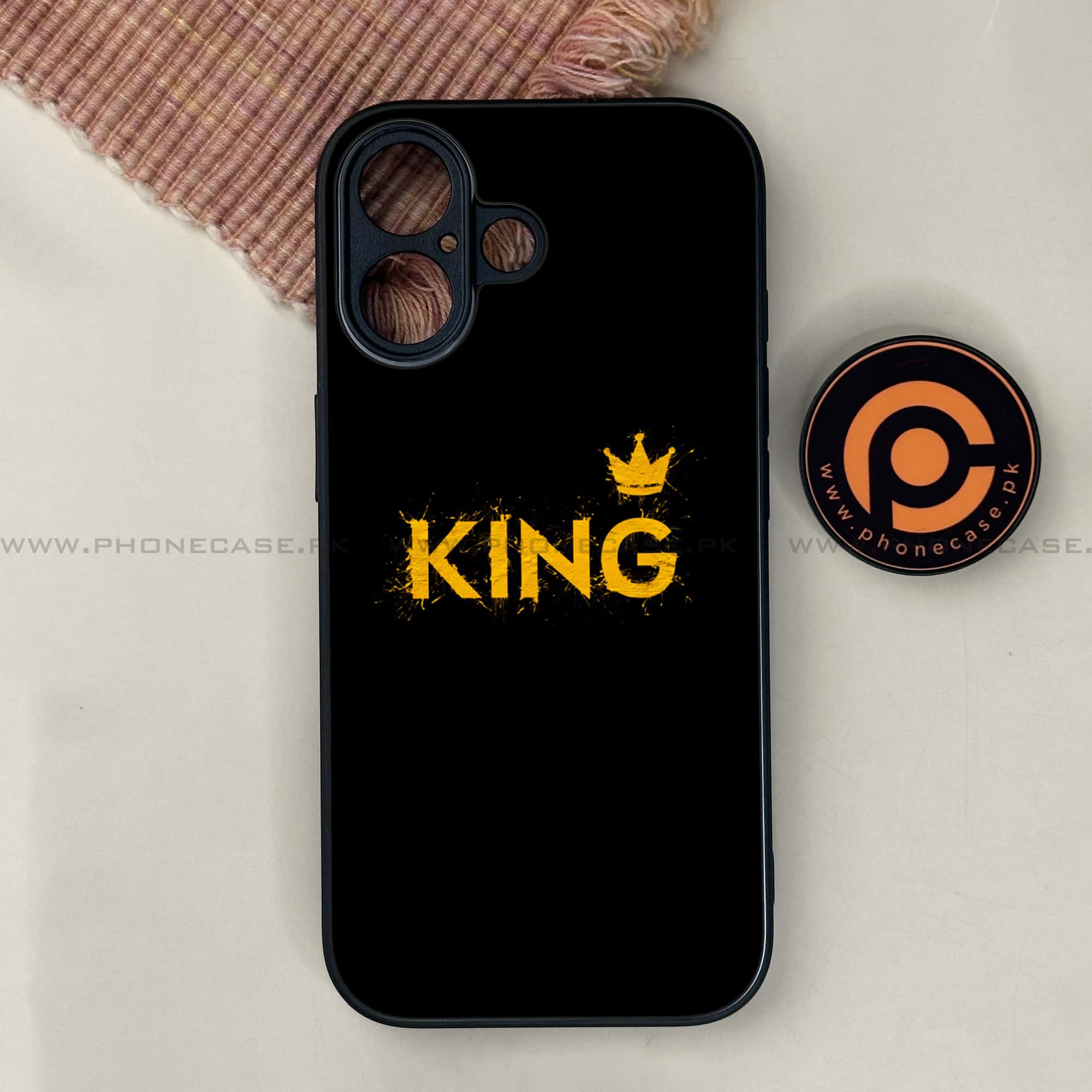 iPhone 17 - King 2.0 Series - Premium Printed Glass soft Bumper shock Proof Case