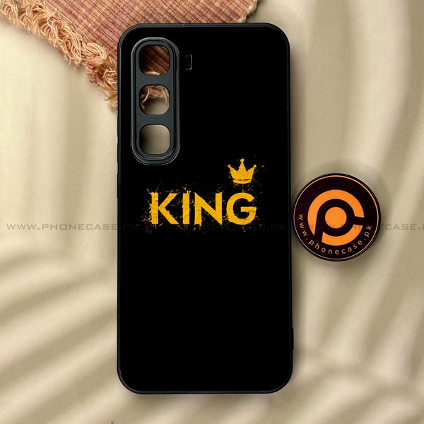 Infinix Hot 60 Pro Plus - King 2.0 Design 2  - Premium Metal Printed soft Bumper shock Proof Case CS-39284