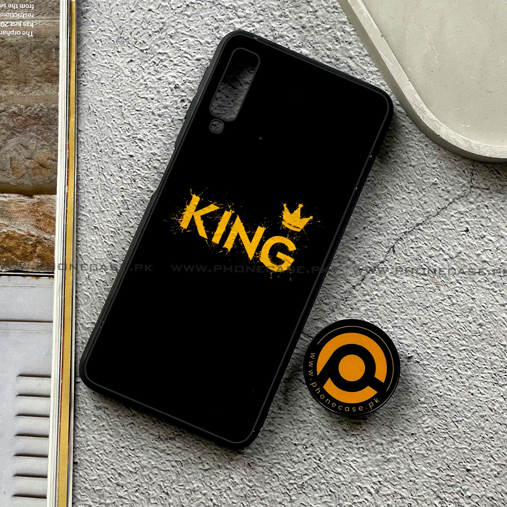 Galaxy A7 2018 - King 2.0 Series - Premium Printed Metal soft Bumper shock Proof Case