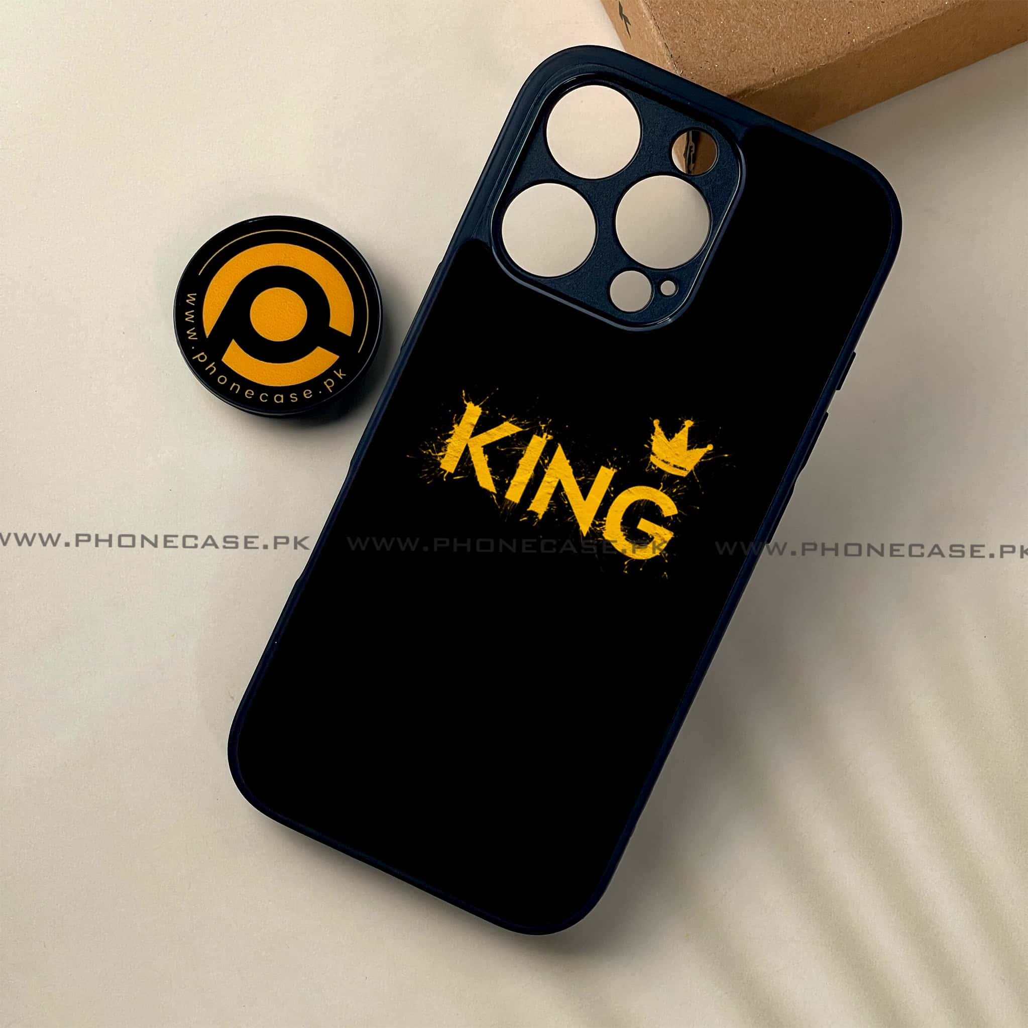 iPhone 16 Pro - King 2.0 Series - Premium Printed Glass soft Bumper shock Proof Case