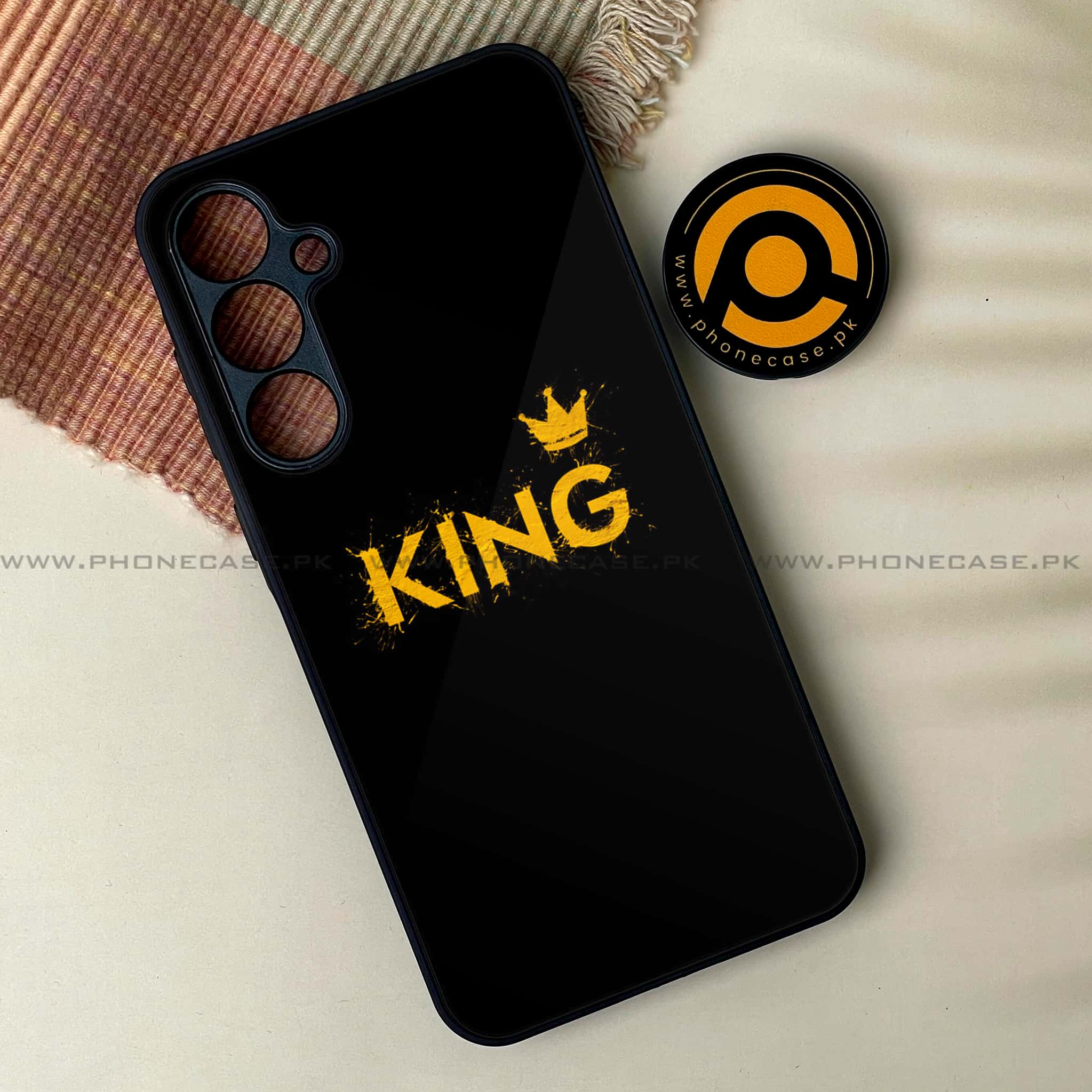 Samsung Galaxy A04s - King Series - Premium Printed Glass soft Bumper shock Proof Case