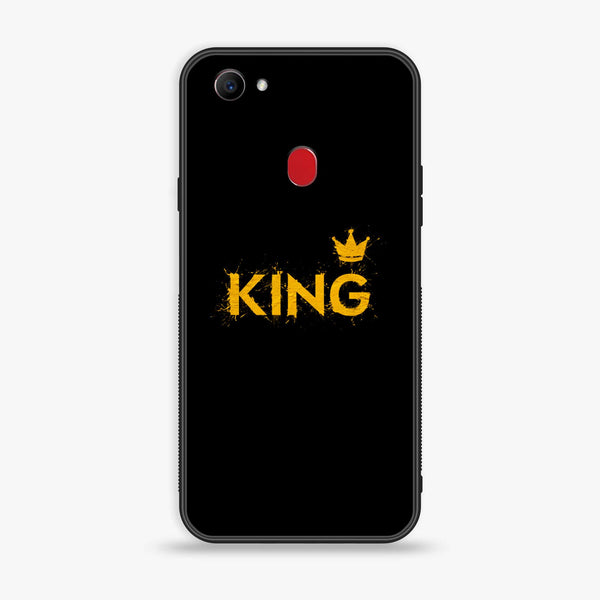 Oppo F7 - King 2.0 Design 2 - Premium Printed Glass soft Bumper shock Proof Case  CS-36429