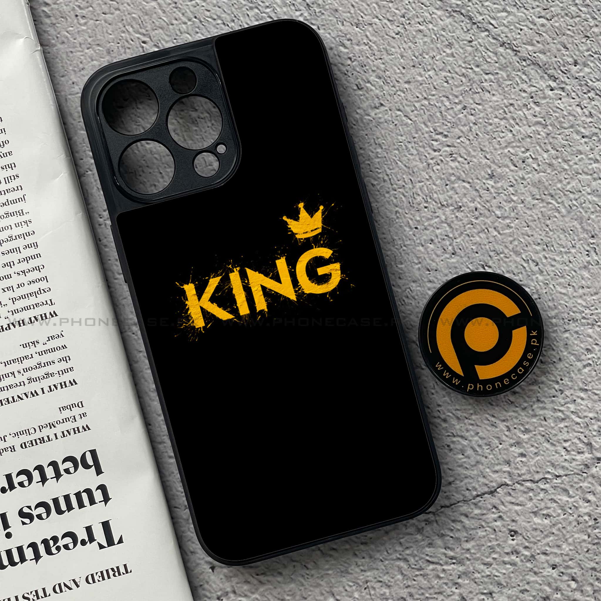 iPhone 15 Pro - King Series V 2.0 - Premium Metal Printed soft Bumper shock Proof Case