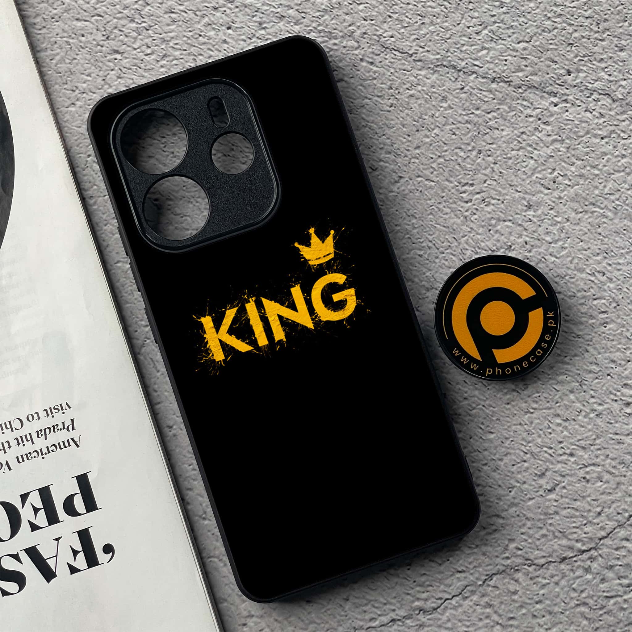 Xiaomi Redmi Note 14 - King 2.0 Series - Premium Printed Glass soft Bumper shock Proof Case