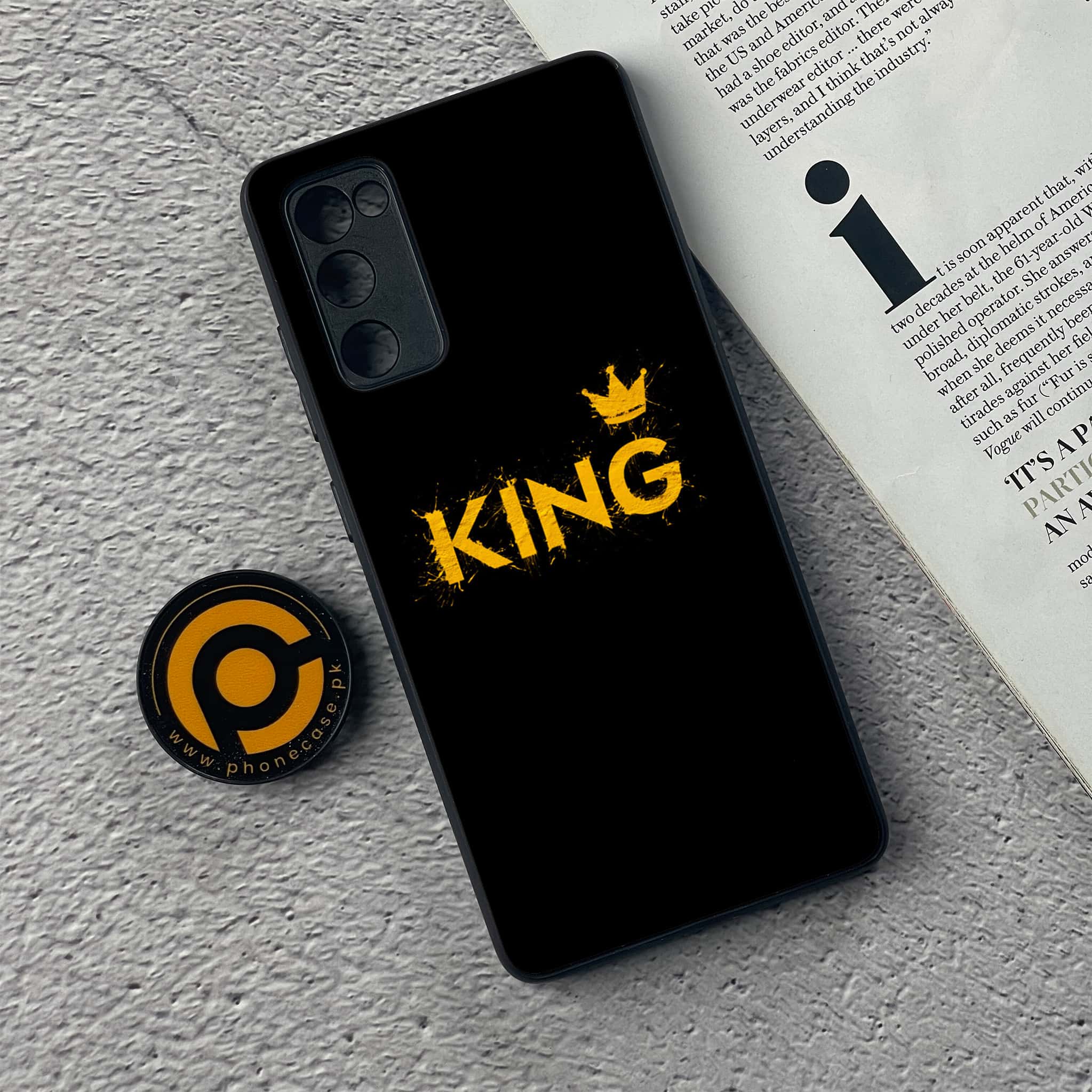 Samsung Galaxy S20 FE King Series V 2.0 Series Premium Printed Glass soft Bumper shock Proof Case
