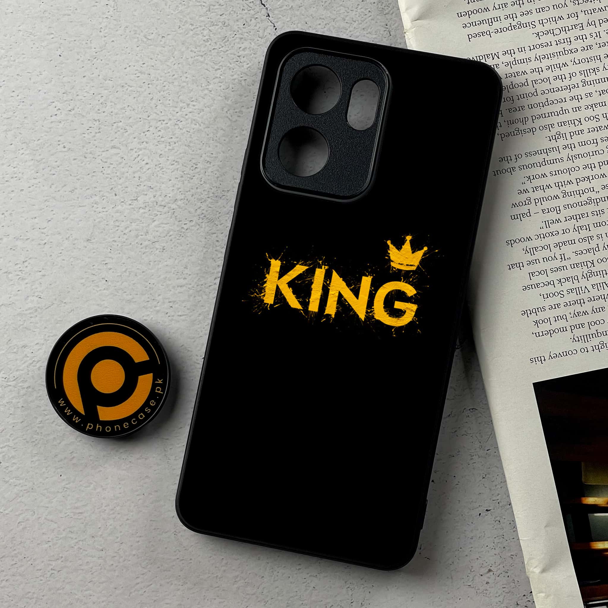 Oppo Reno 13F - King 2.0 Series - Premium Metal Printed Soft Bumper Shockproof Case