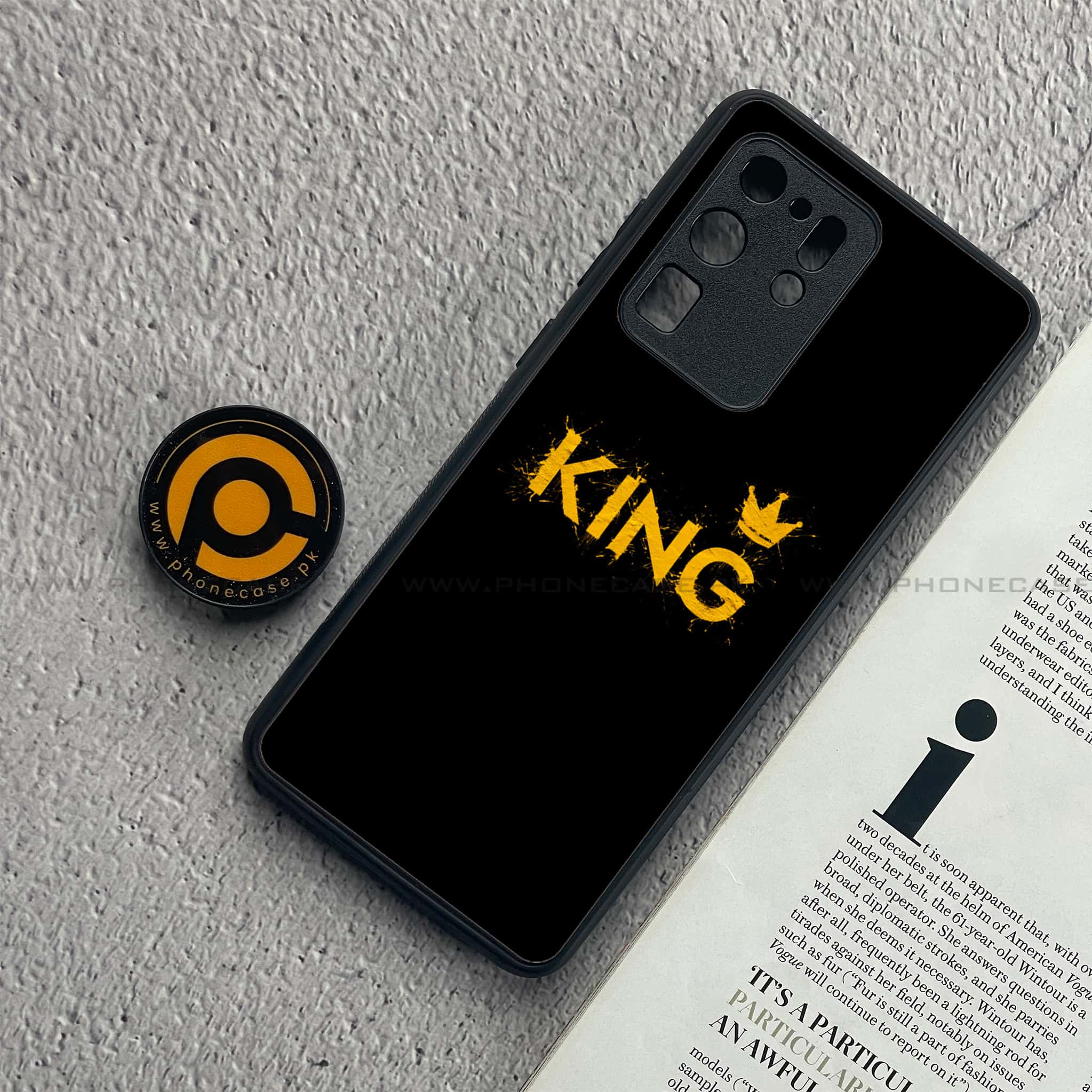 Samsung Galaxy S20 Ultra - King Series V2.0 - Premium Printed Glass soft Bumper shock Proof Case