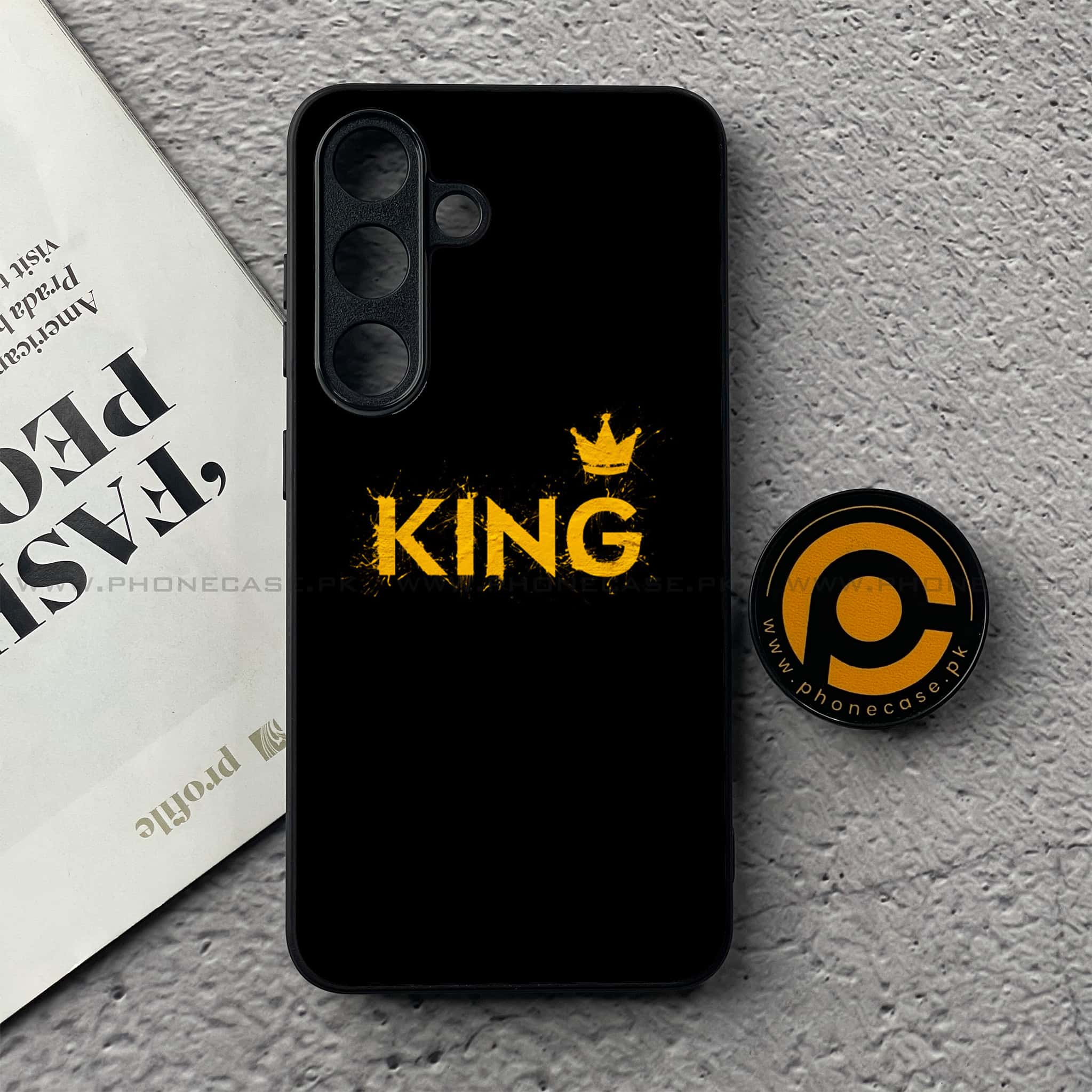 Samsung Galaxy S25 FE - King 2.0 Series - Premium Metal Printed soft Bumper shock Proof Case