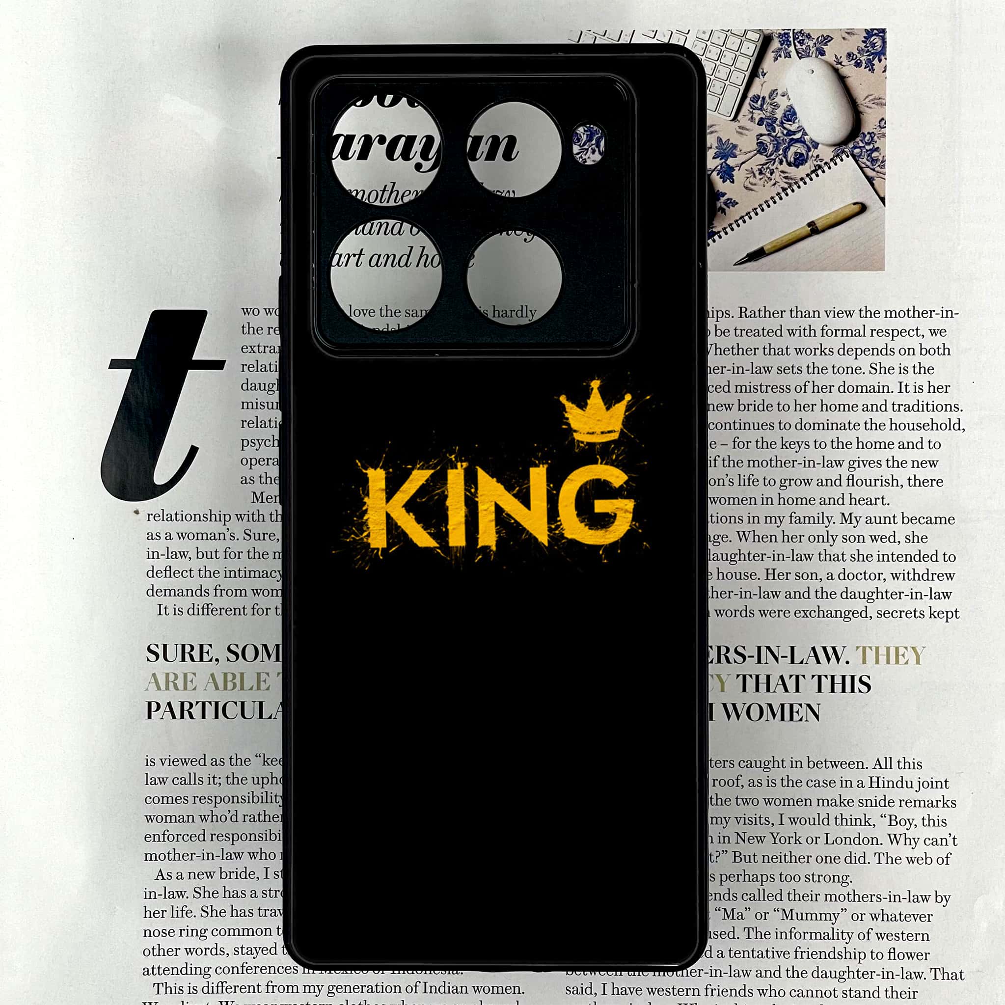 Infinix Note 40 Pro Plus - King 2.0 Series - Premium Metal Printed soft Bumper shock Proof Case