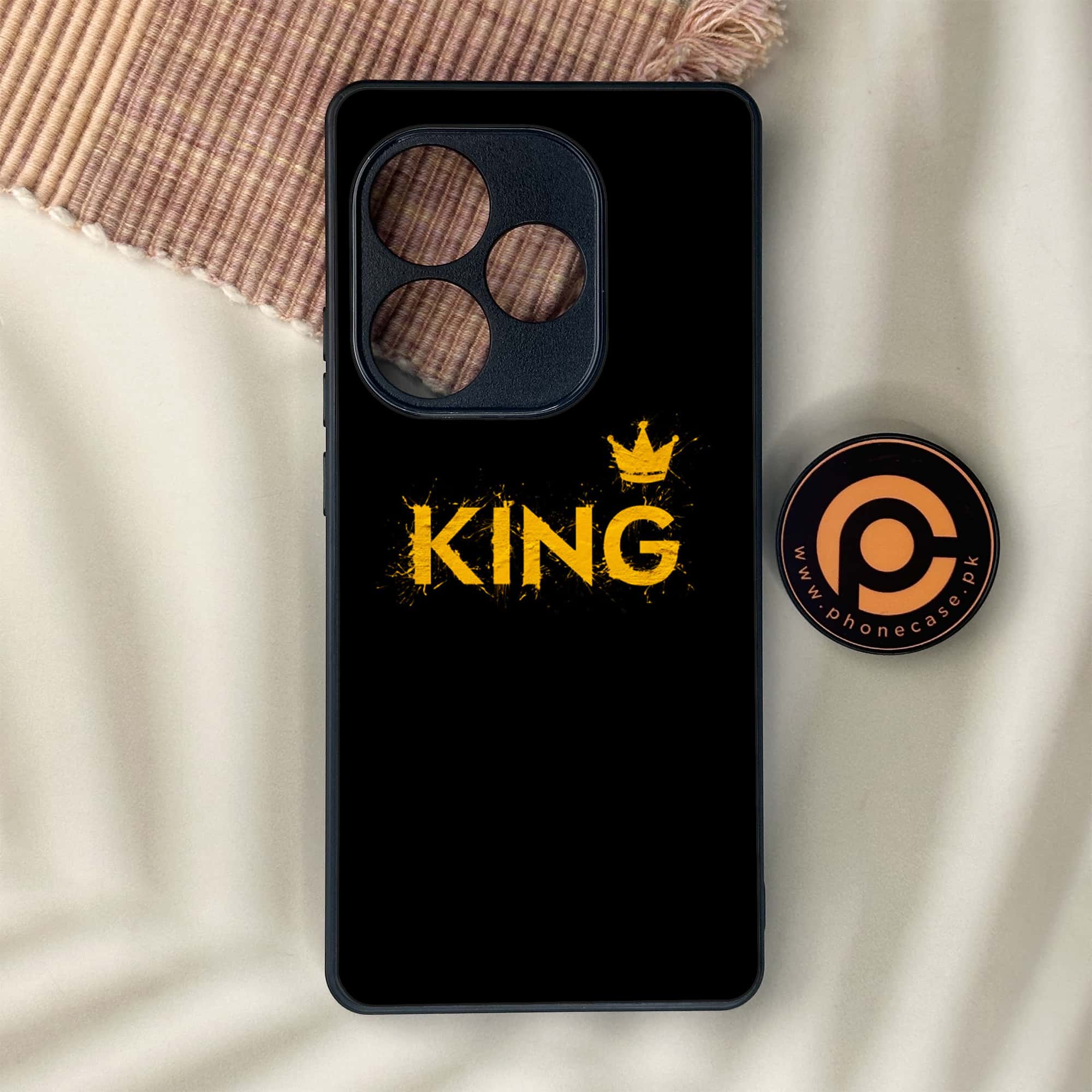 Realme GT 6 - King 2.0 Series - Premium Metal Printed soft Bumper shock Proof Case